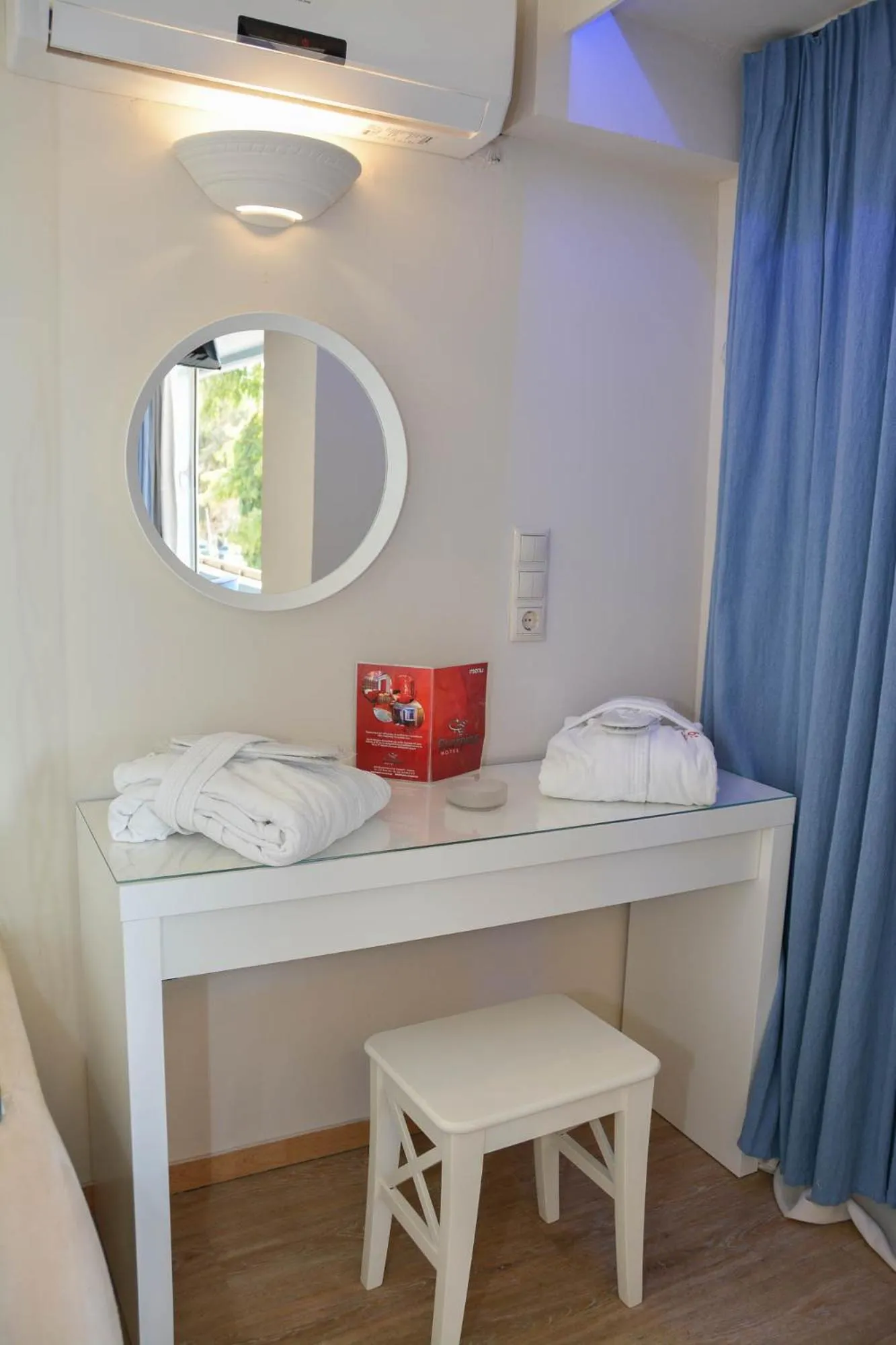 Bed in Scorpios Sea Side Hotel