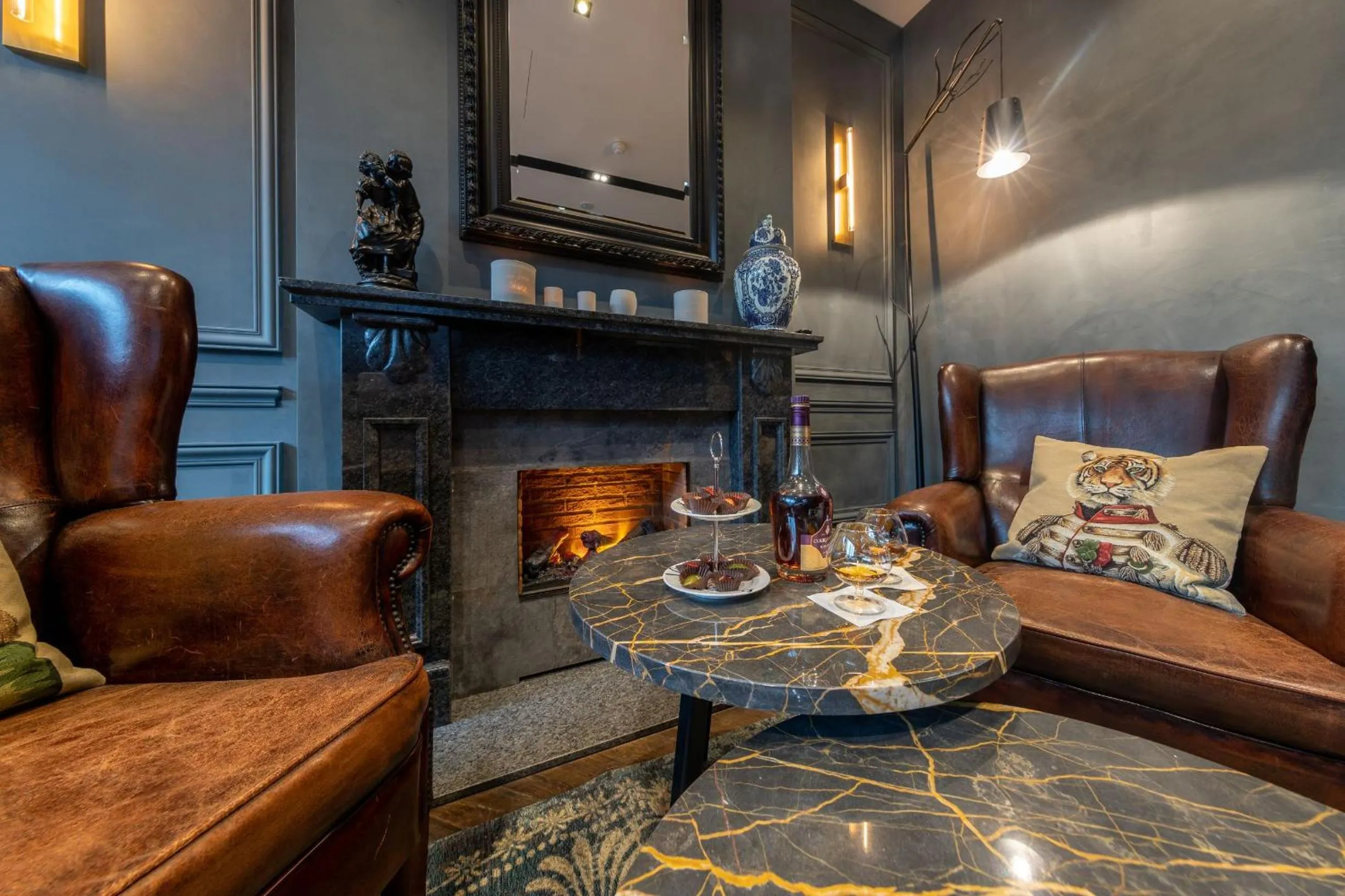 Seating area in De Ware Jacob Boutique Hotel