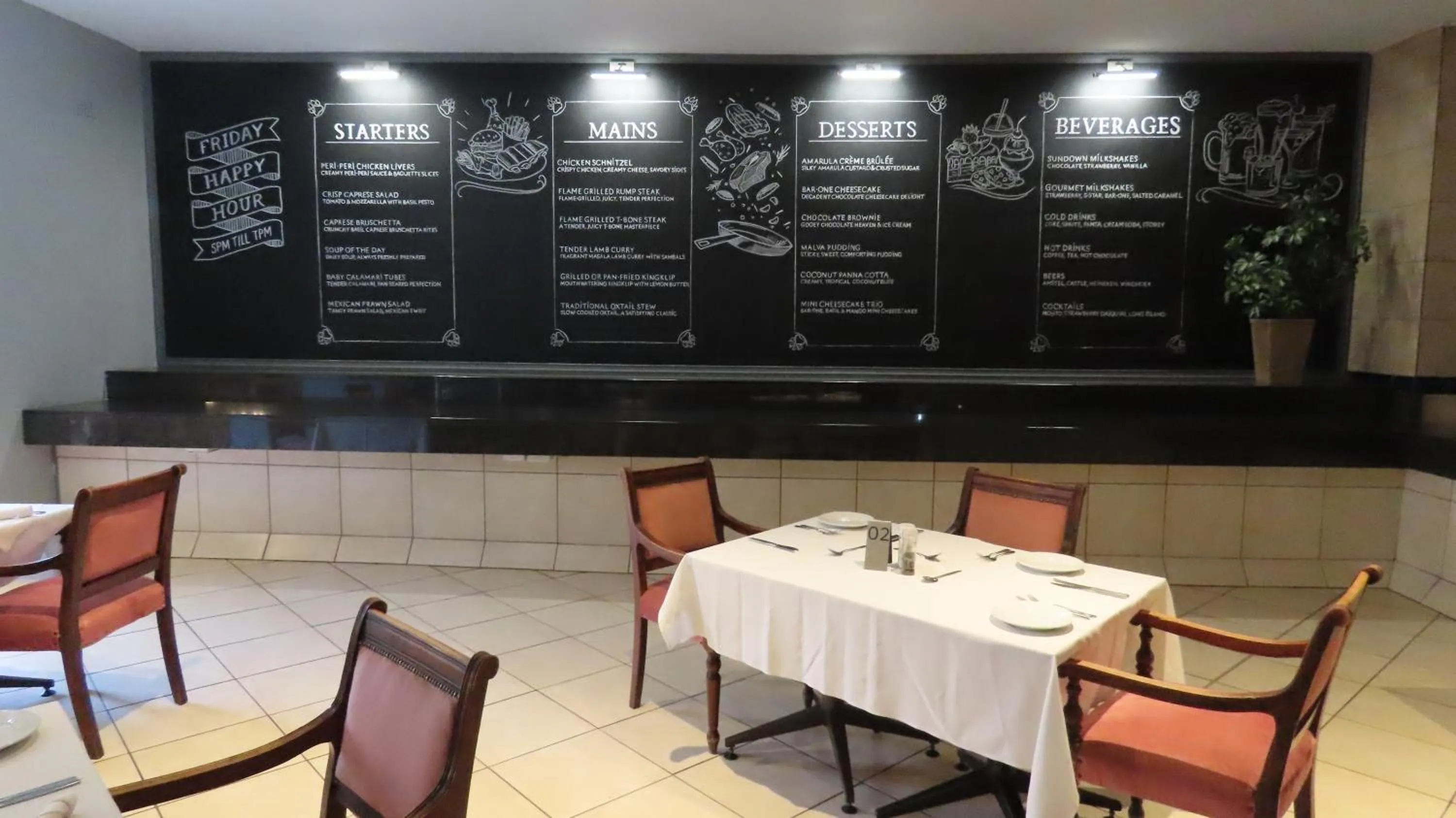 Restaurant/places to eat in Sundown Country Estate