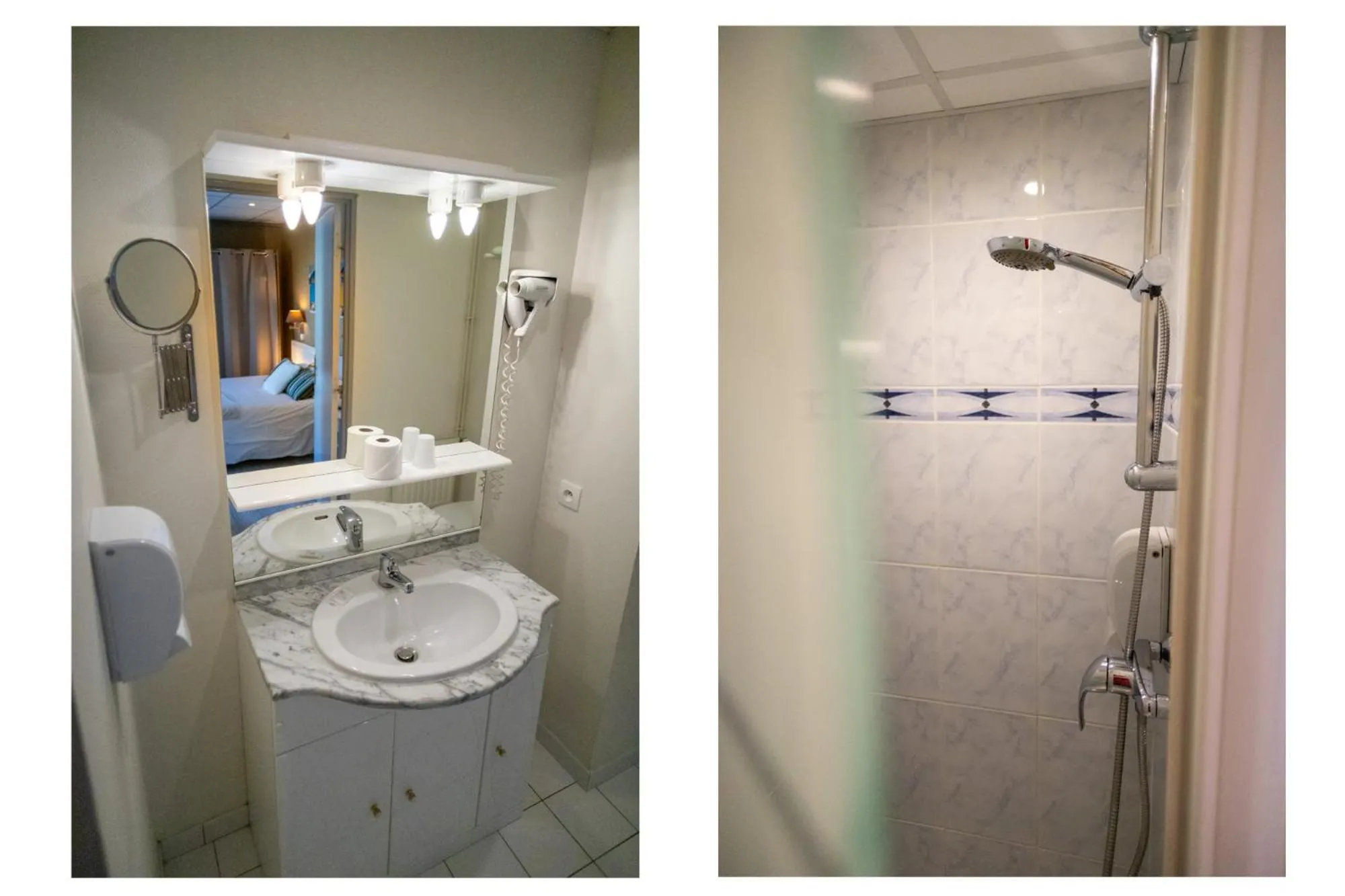 Shower in The Originals Boutique, Hôtel Neptune, Berck-sur-Mer