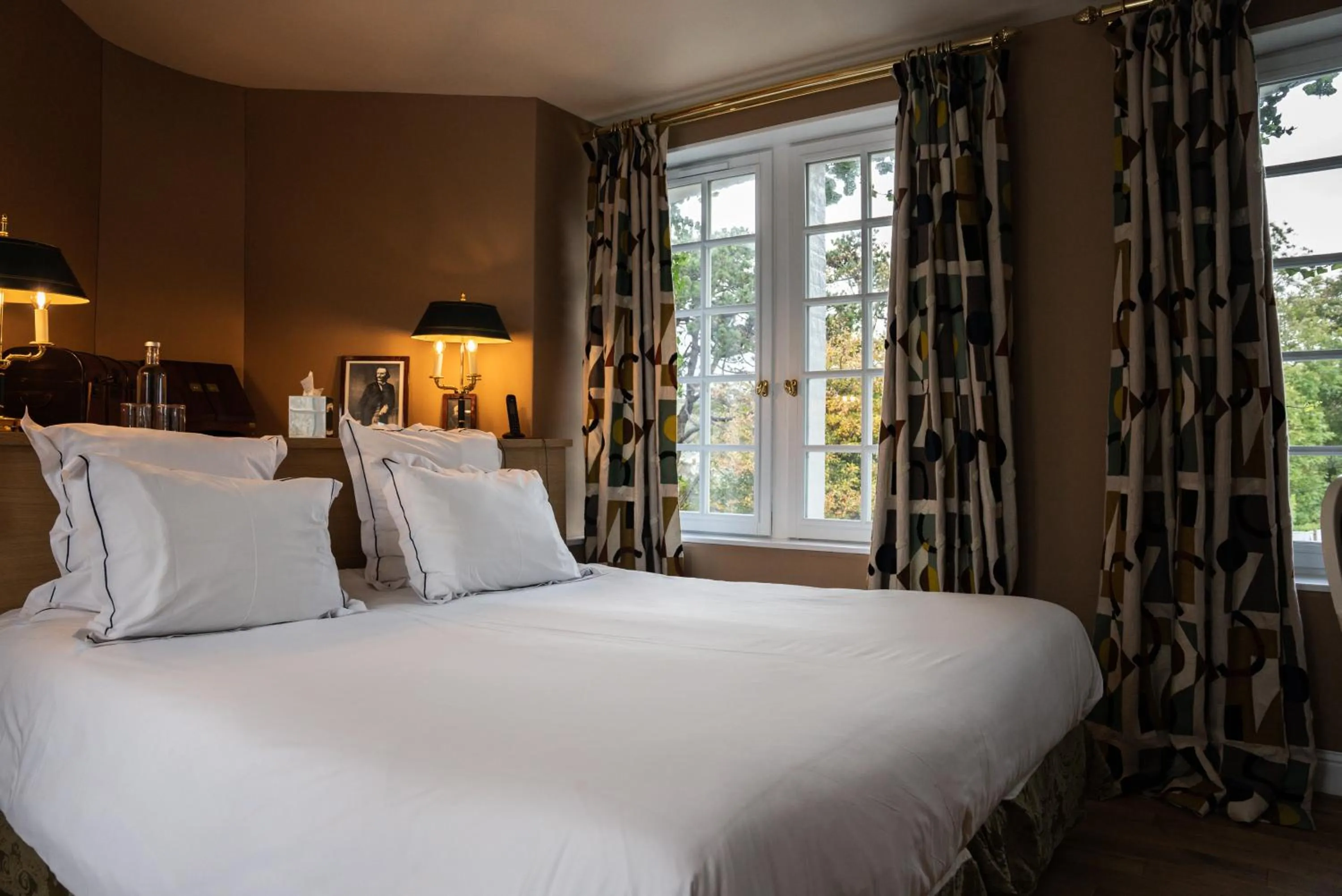 Bedroom, Bed in Domaine Saint Clair - Le Donjon
