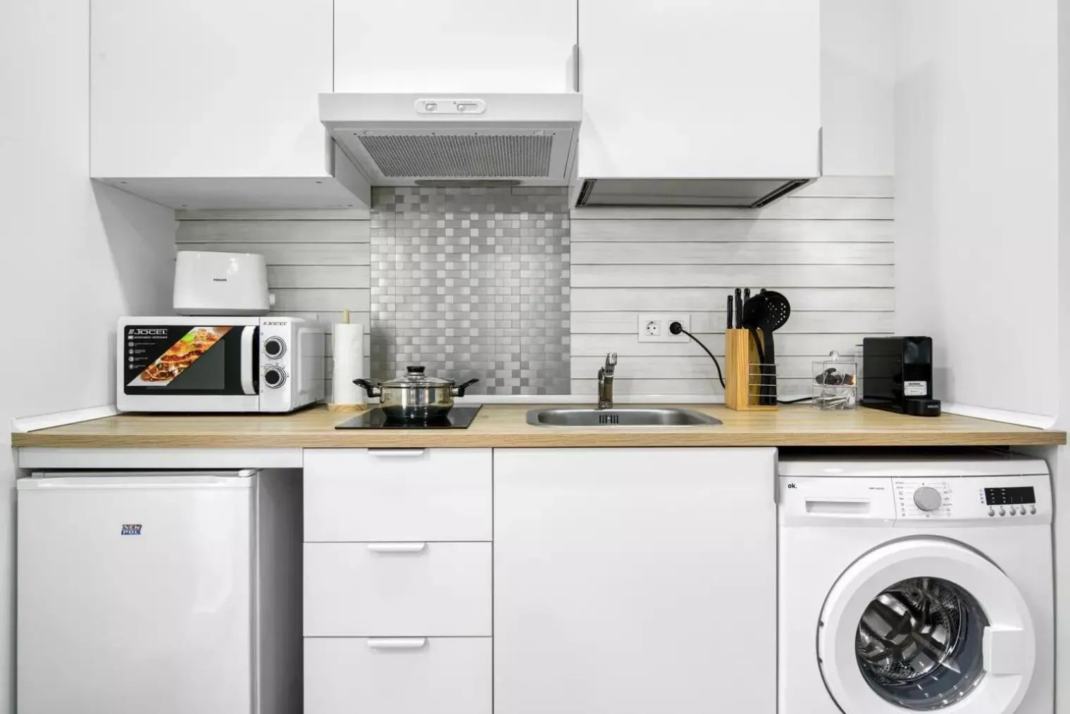 Kitchen or kitchenette in Umihouse apartamentos centro Alicante