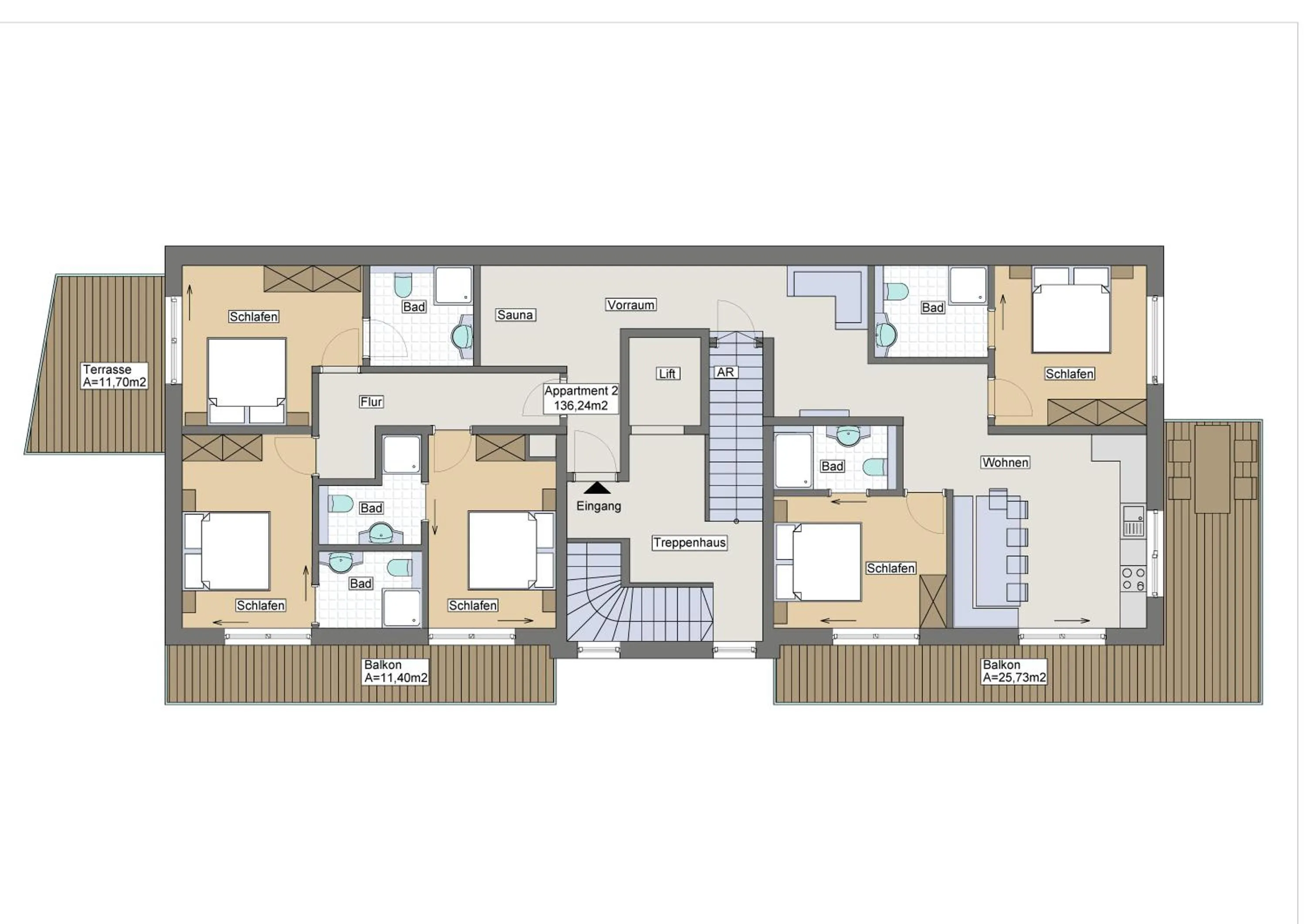 Floor plan in Wiesl Lodge Saalbach