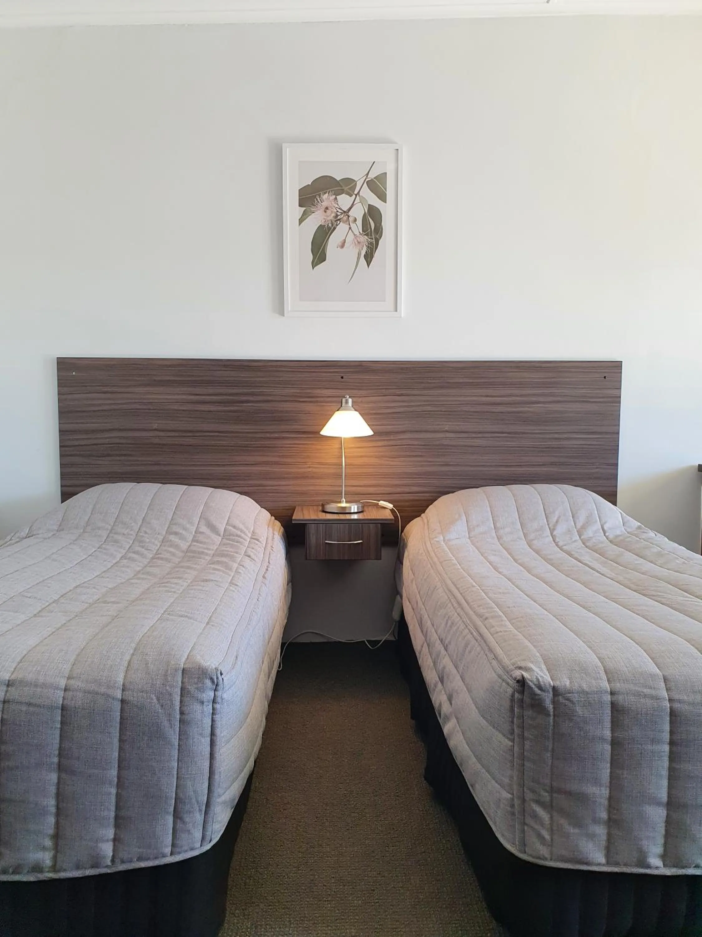 Bed in Motel Riverbend