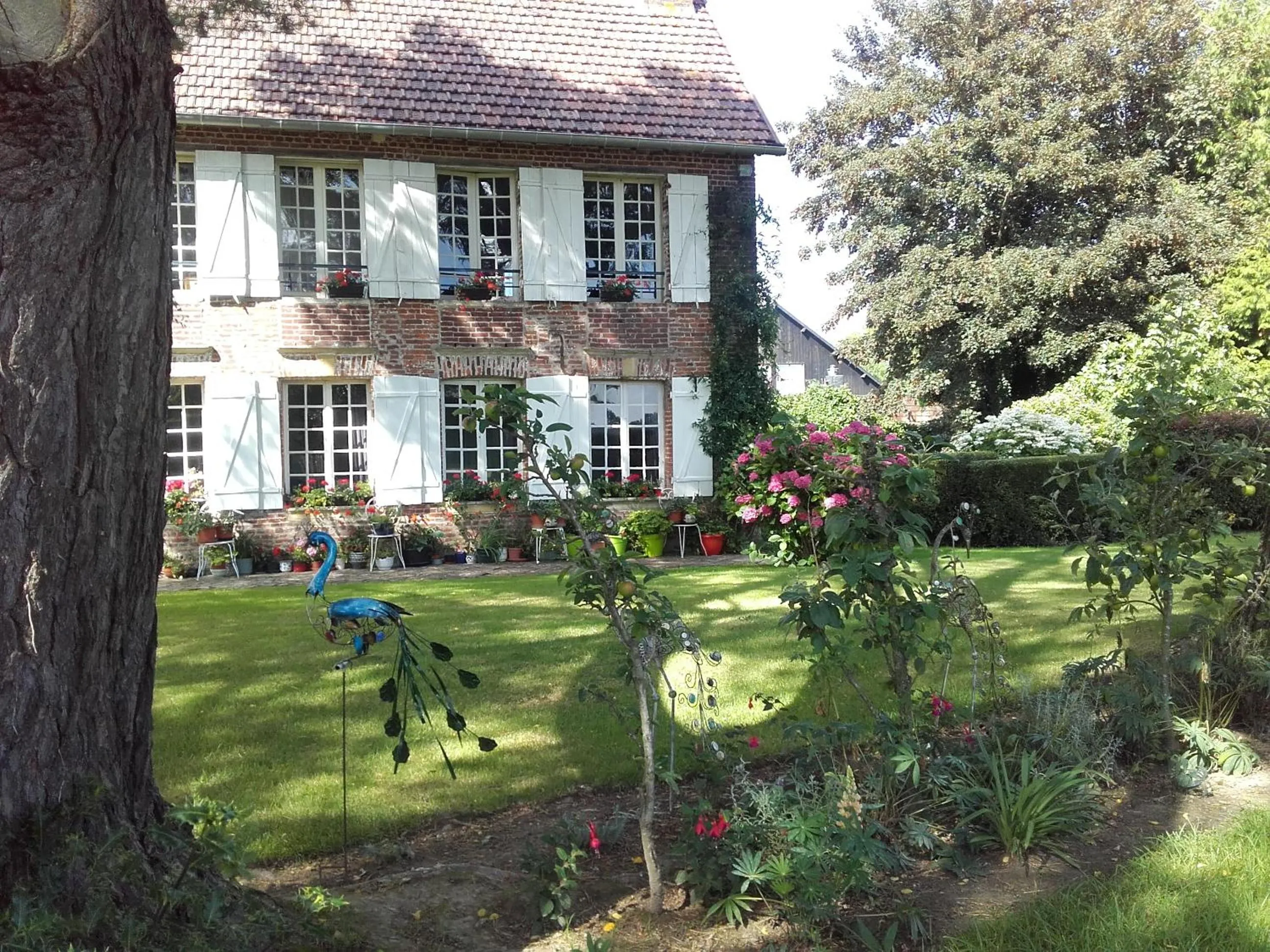 Garden in Chambres d'hôtes Manoir du Buquet