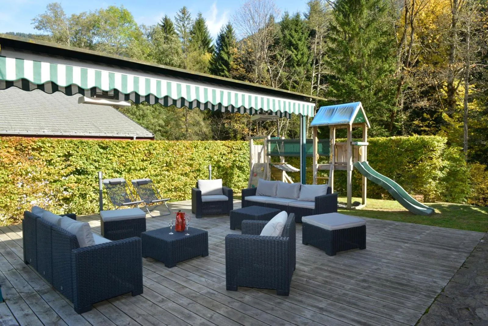 Patio in Auberge de la Dranse