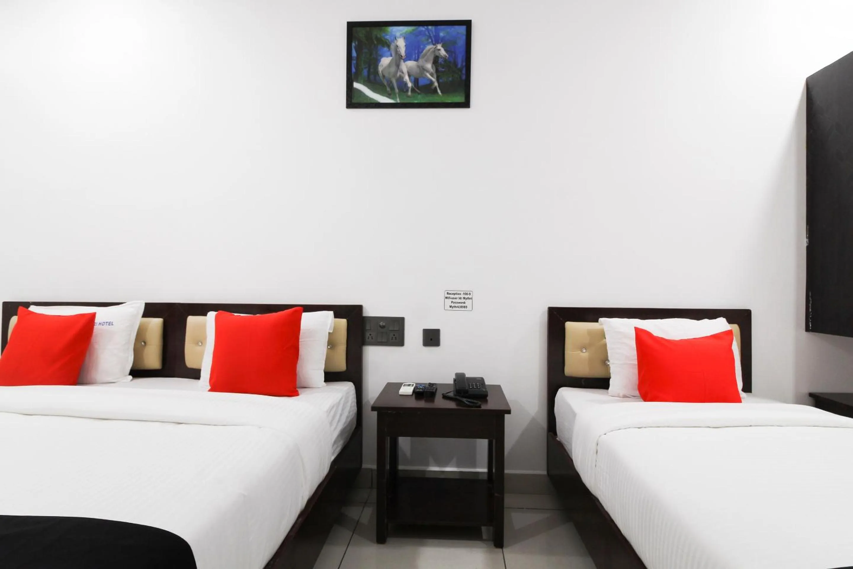 Bedroom, Bed in Super Collection O Mythri Hotel Near By ECIL, AS RAO Nagar, Sainikpuri