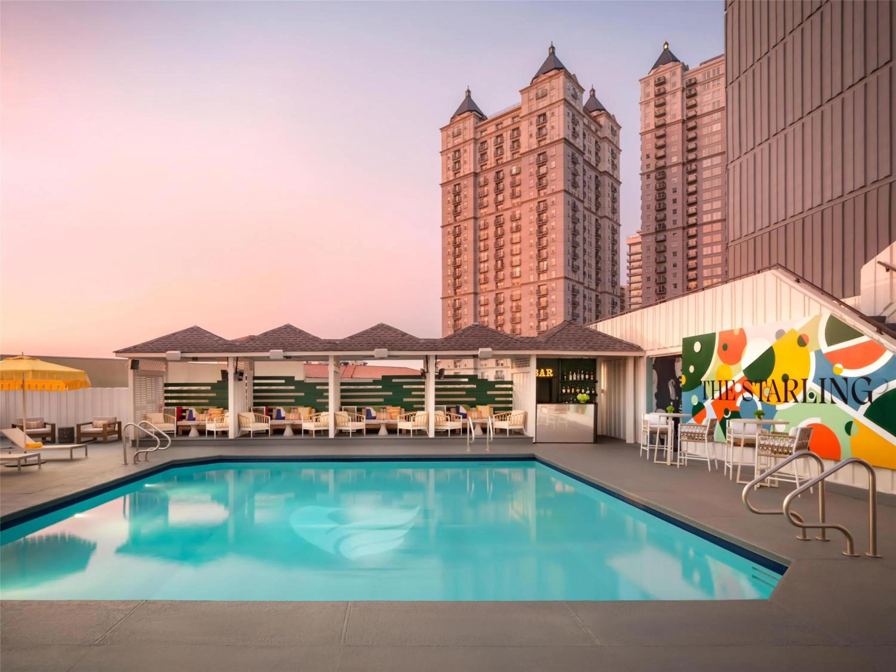 Swimming pool in The Starling Atlanta Midtown, Curio Collection by Hilton