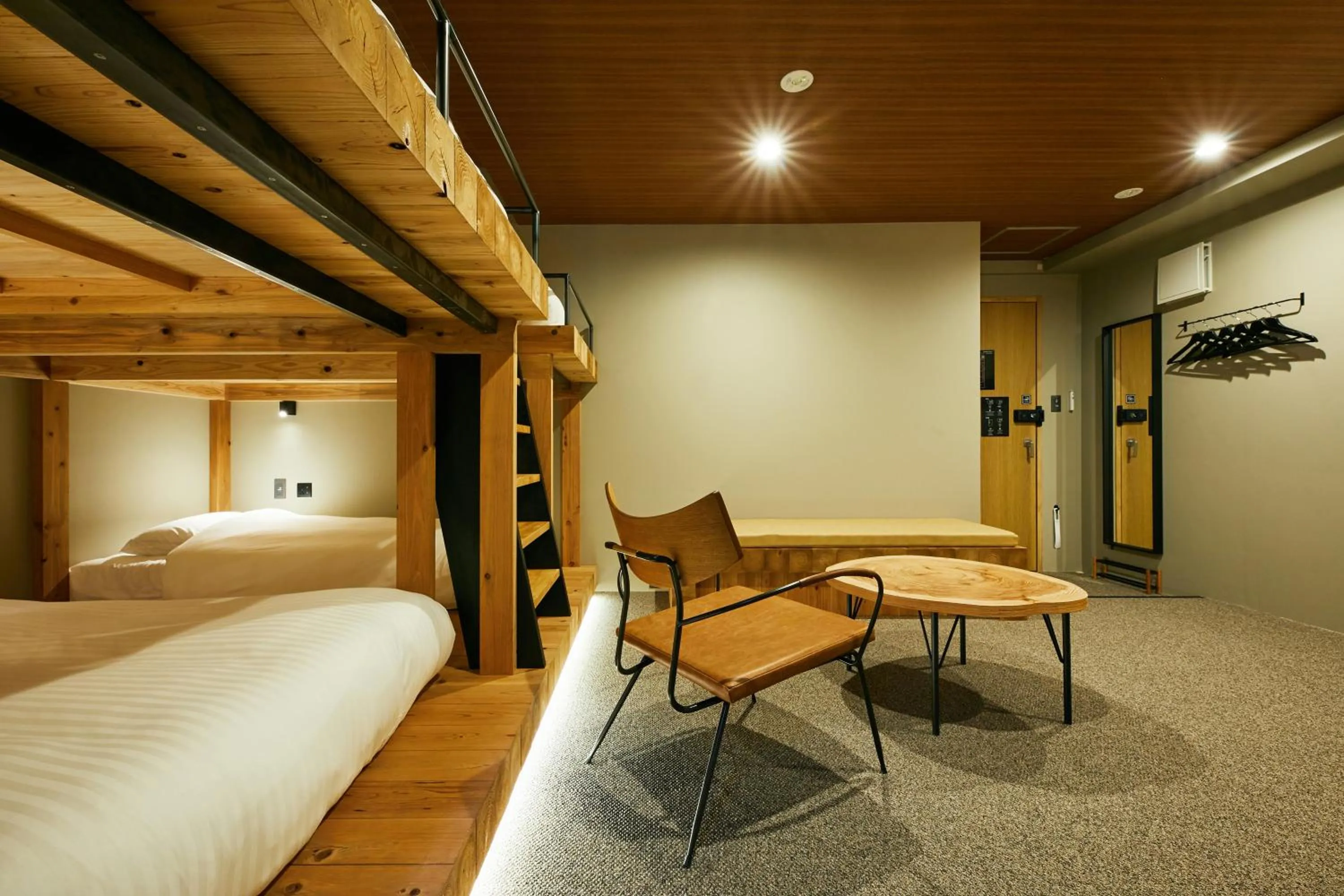 Seating area, Bed in mizuka Daimyo 7 - unmanned hotel -