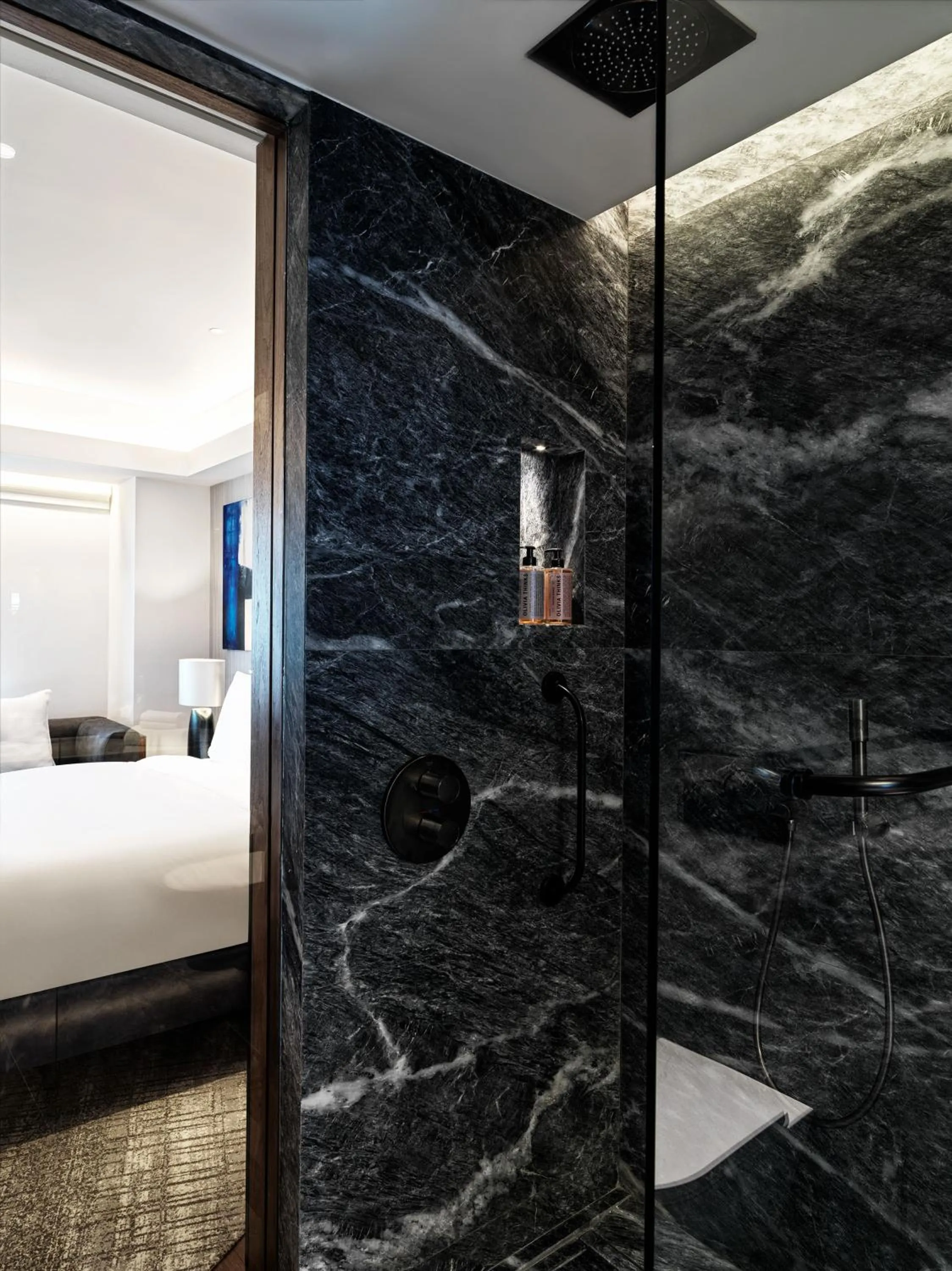 Bathroom, Bed in Athens Capital Center Hotel - MGallery Collection