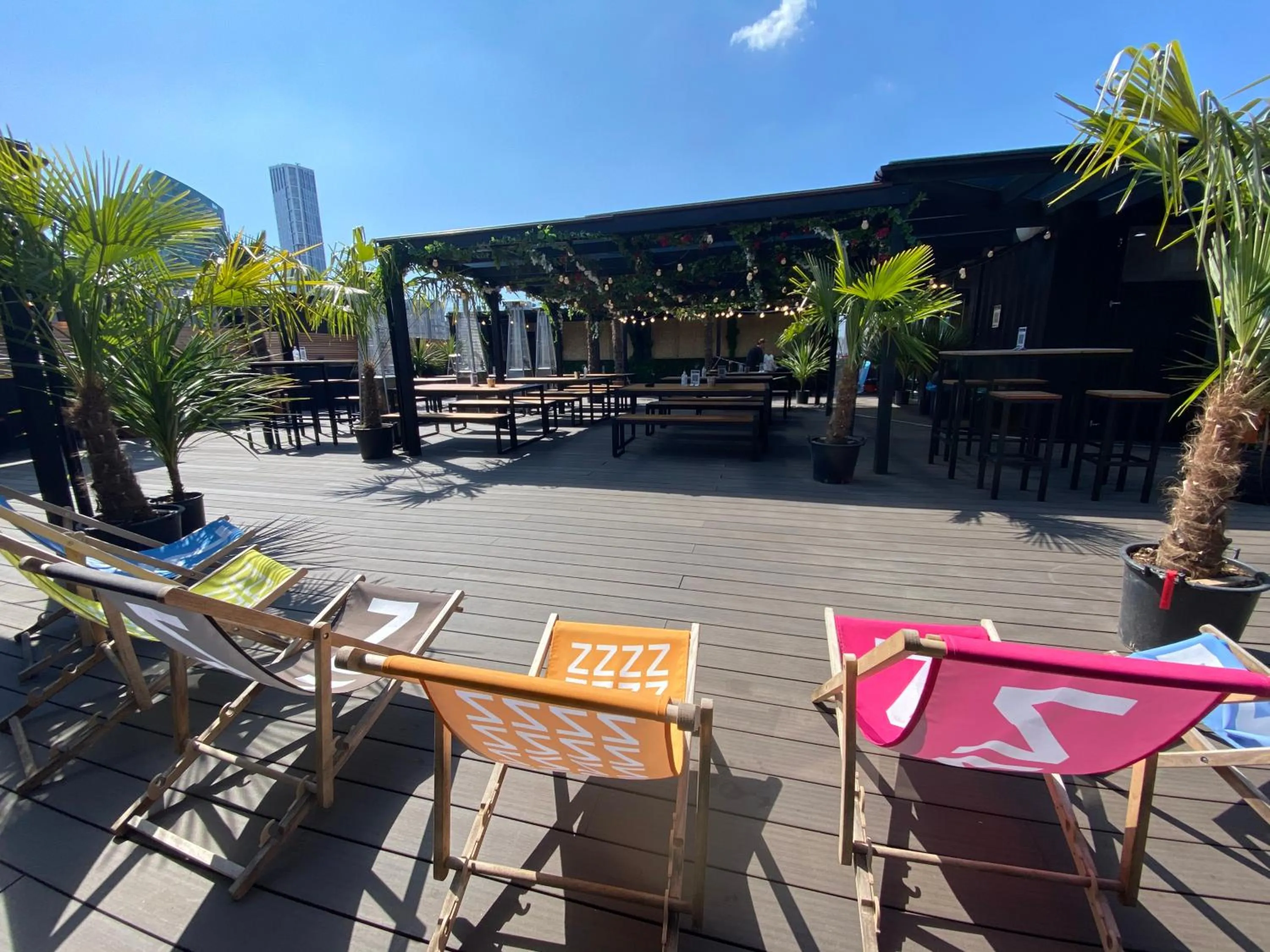 Patio in Snoozebox Olympic Park