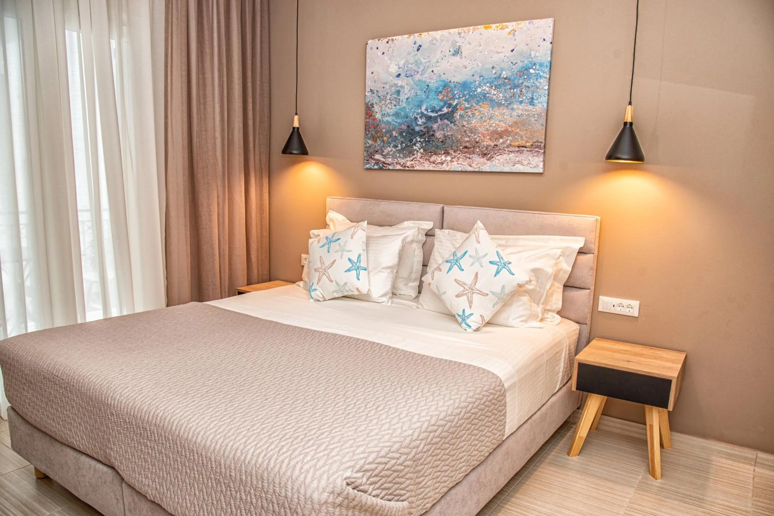 Bed in Kassiopi Luxury Suites