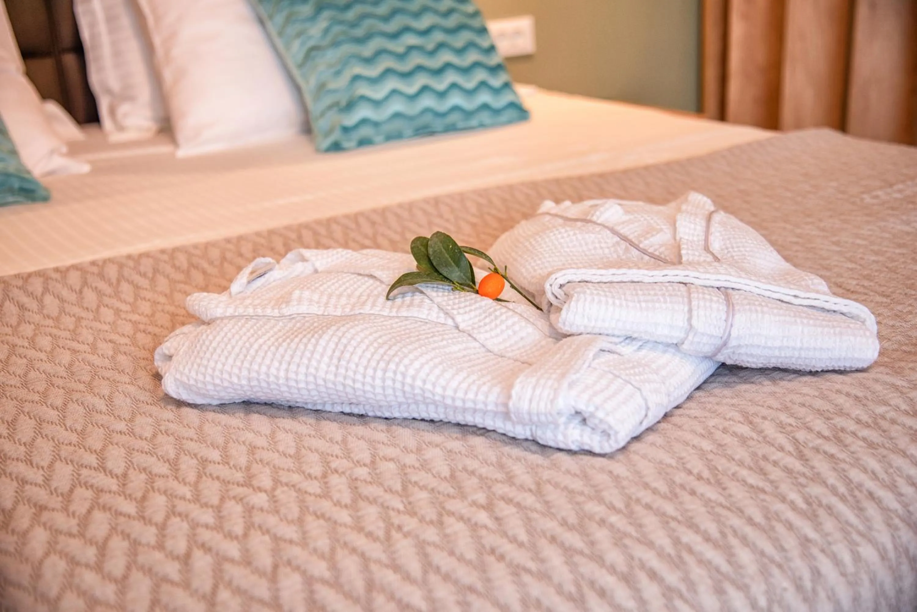 Bed in Kassiopi Luxury Suites
