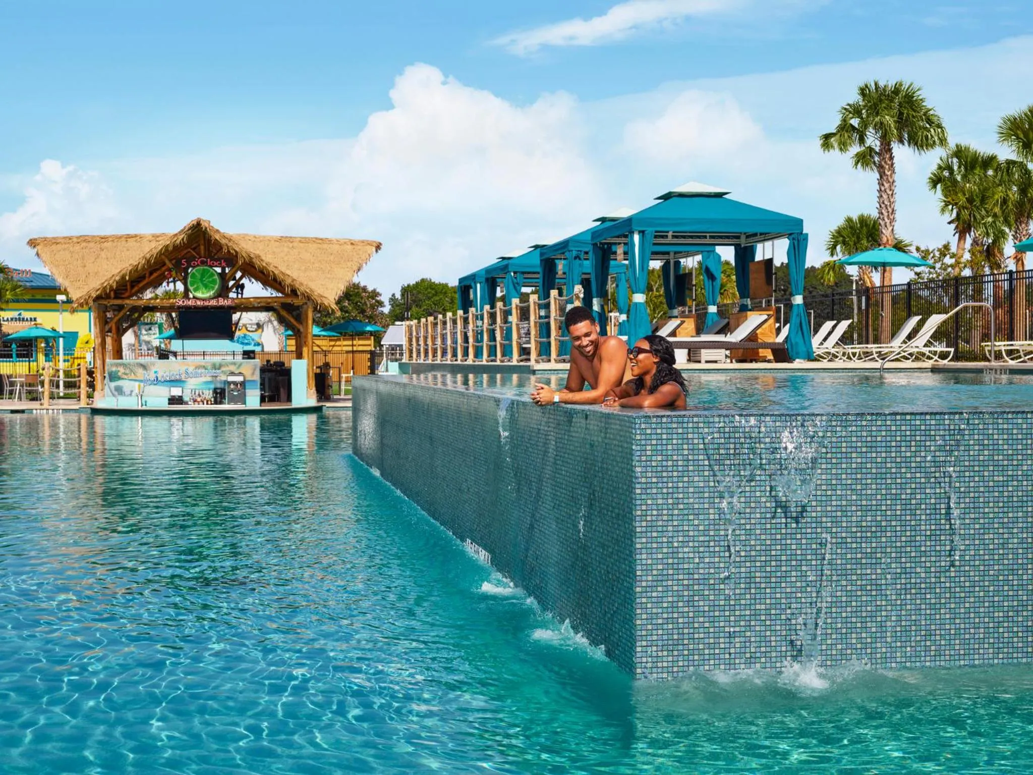 Swimming pool in Margaritaville Lake Resort, Lake Conroe