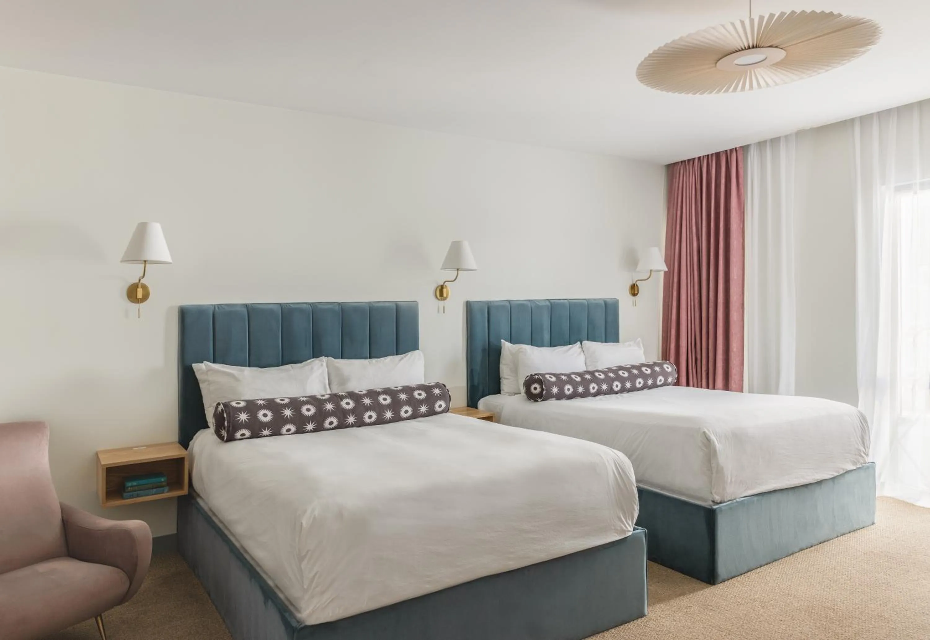 Decorative detail, Bed in Bradford House, a Member of Design Hotels