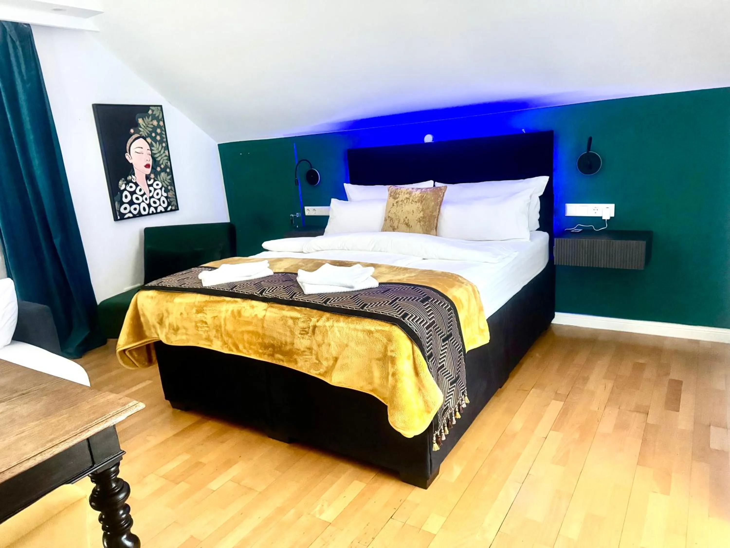 Bed in VILLA ORCHARD Frankfurt - Trade Fair Airport