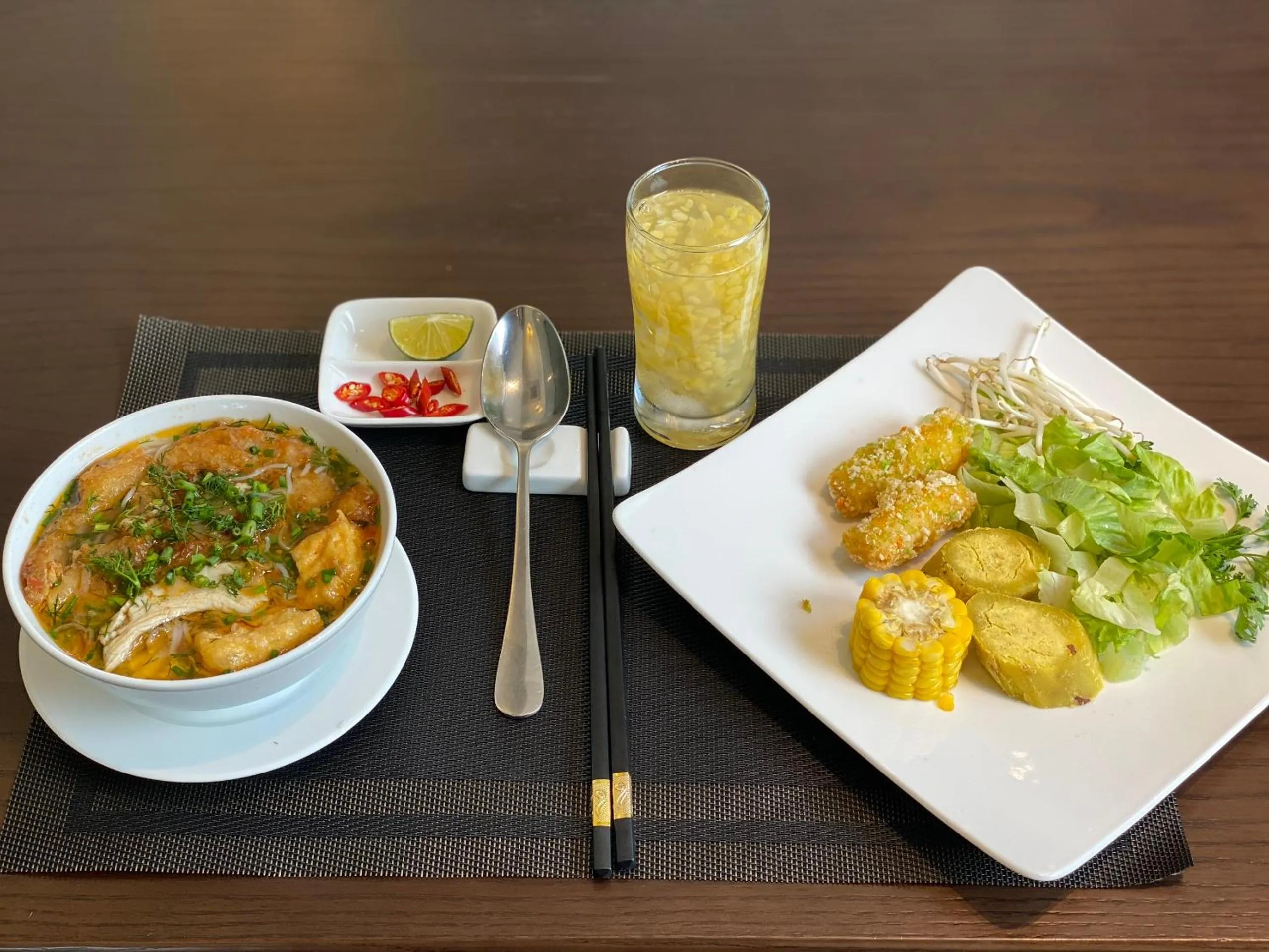 Asian breakfast in Golden Season Hotel