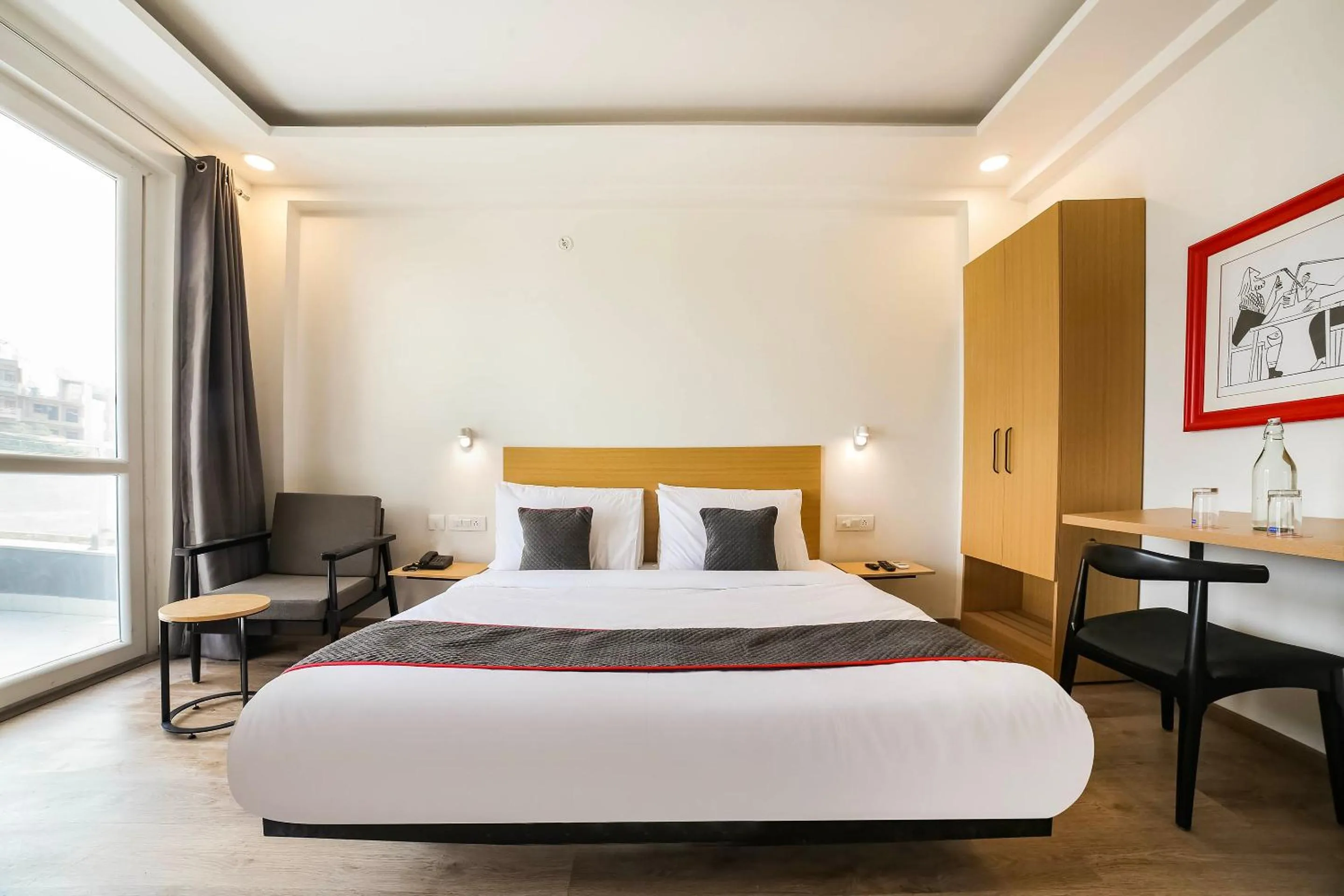 Bedroom, Bed in Townhouse Sector 46 Gurgaon Near Appu Ghar