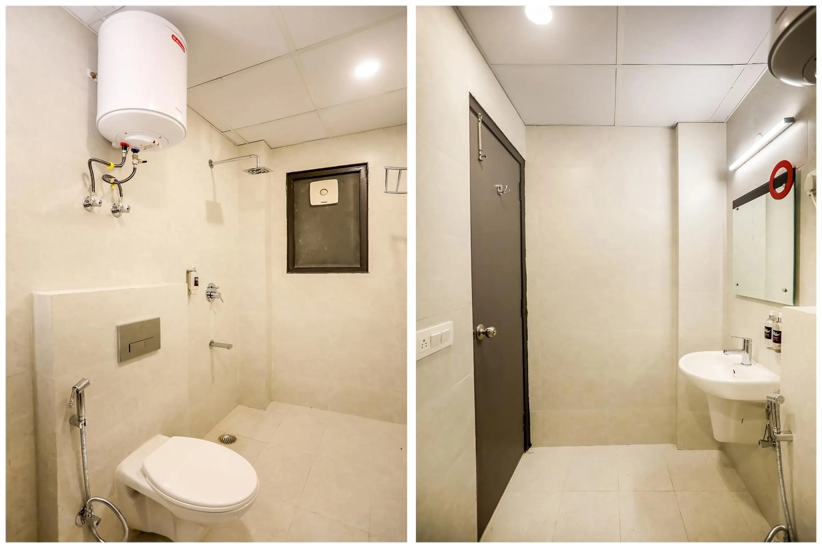Bathroom in Collection O Le Noida Hotel Near Sector 76 Metro Station