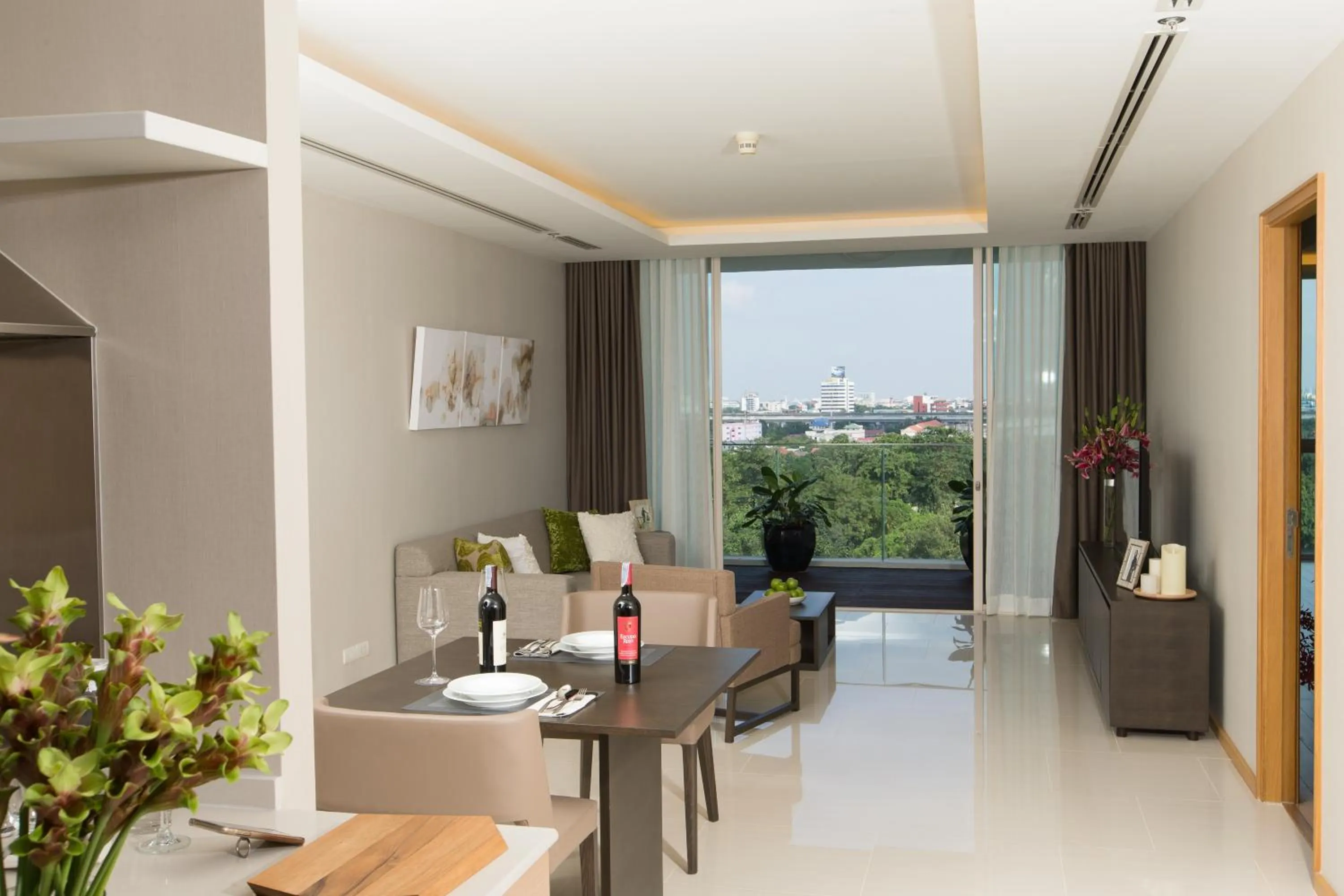 Living room in North Park Serviced Apartment Bangkok