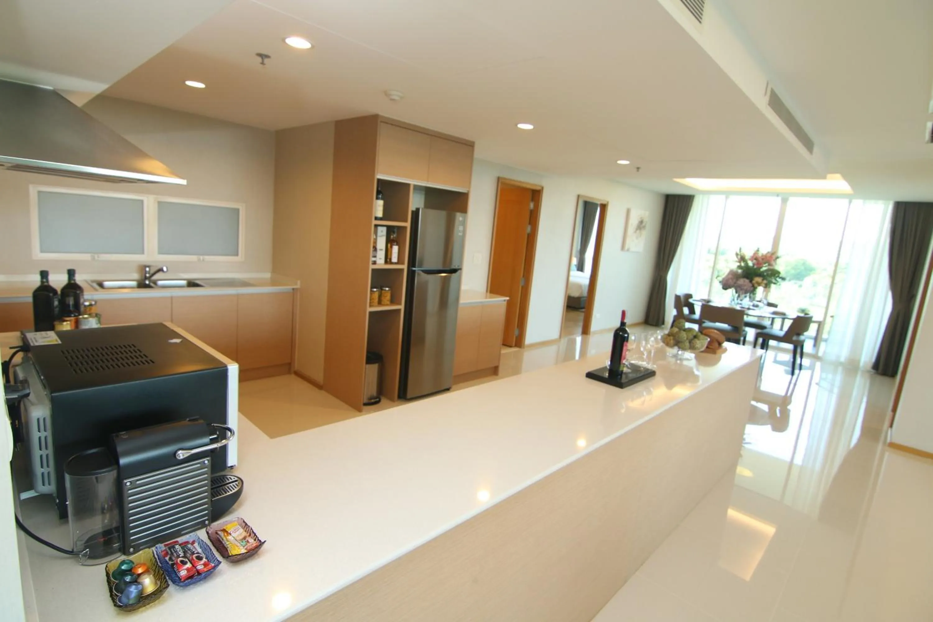 Kitchen or kitchenette in North Park Serviced Apartment Bangkok