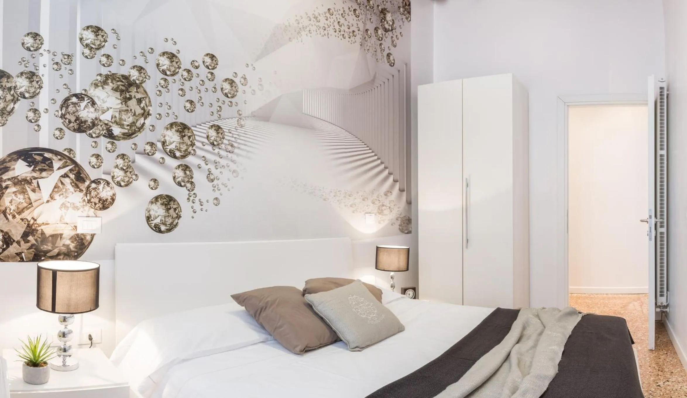 Bedroom, Bed in San Polo Design Apartments by Wonderful Italy