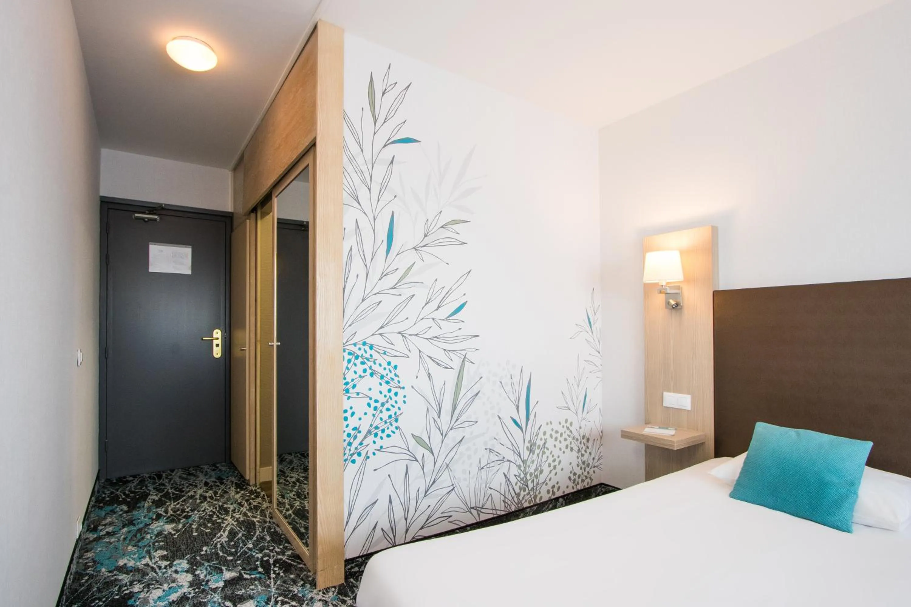 Decorative detail, Bed in Hotel Lille Europe