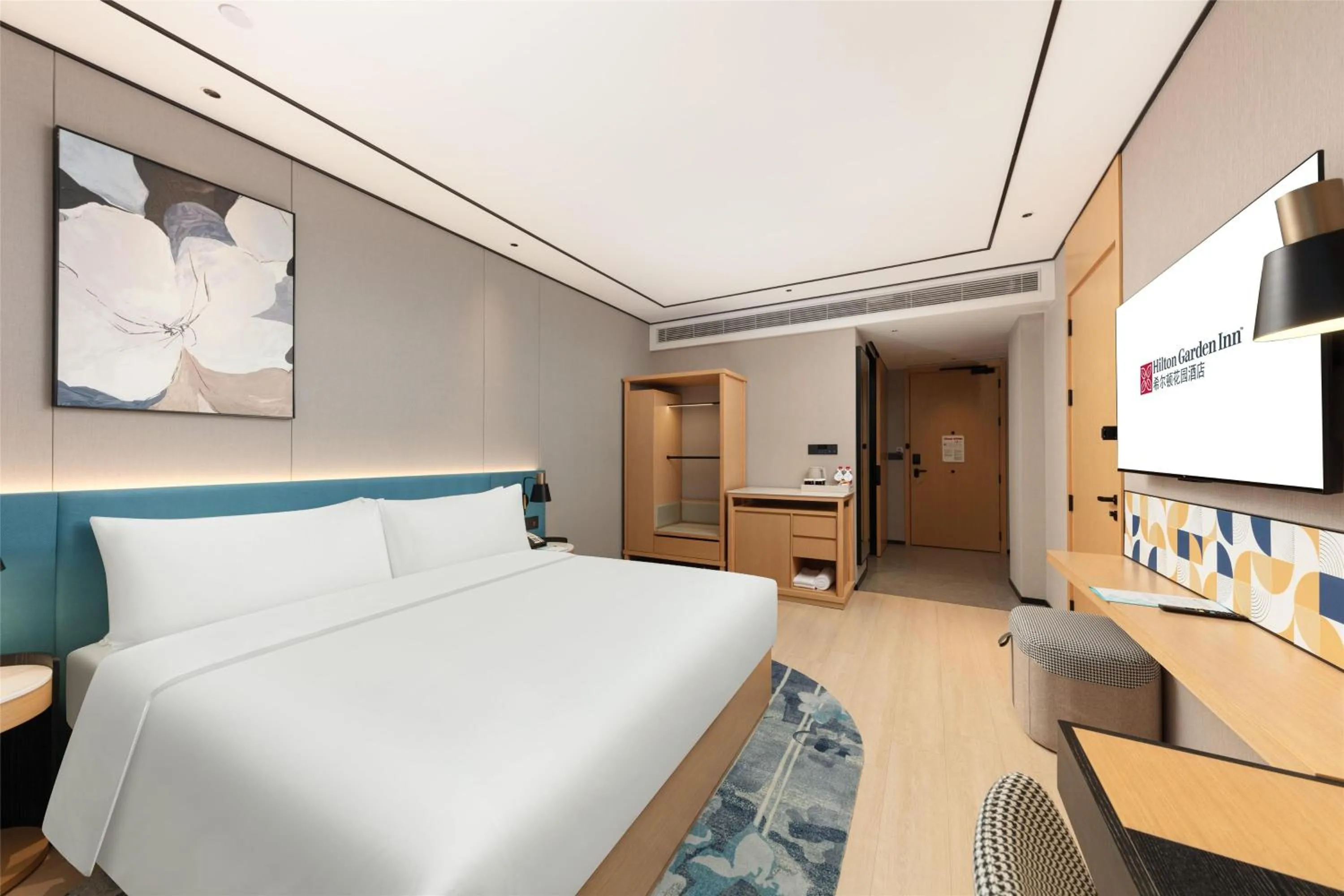 Bed in Hilton Garden Inn Shanghai Jiading