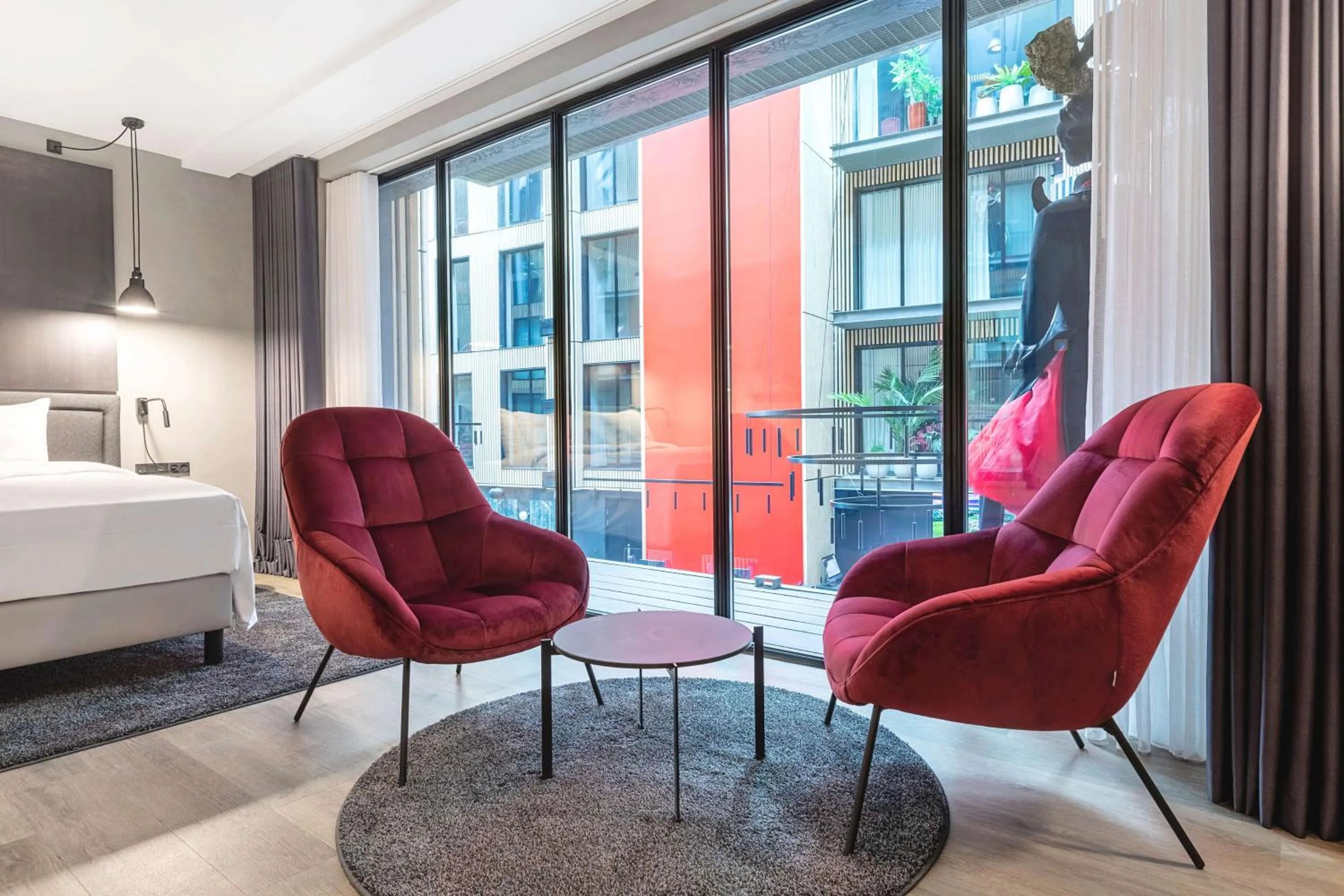 View (from property/room), Bed in Radisson RED Aarhus