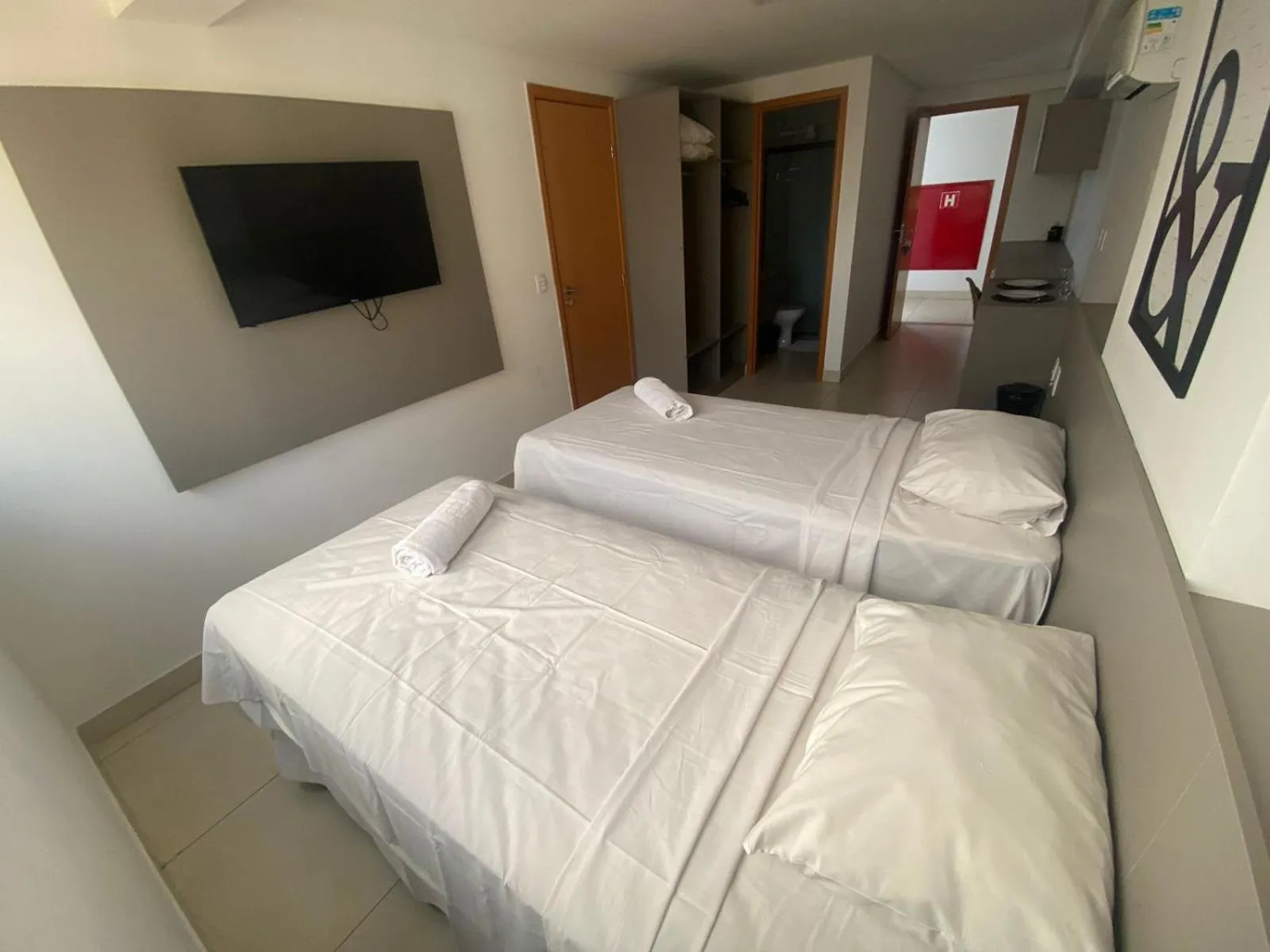 Bed in Guest Manaíra Apart Hotel