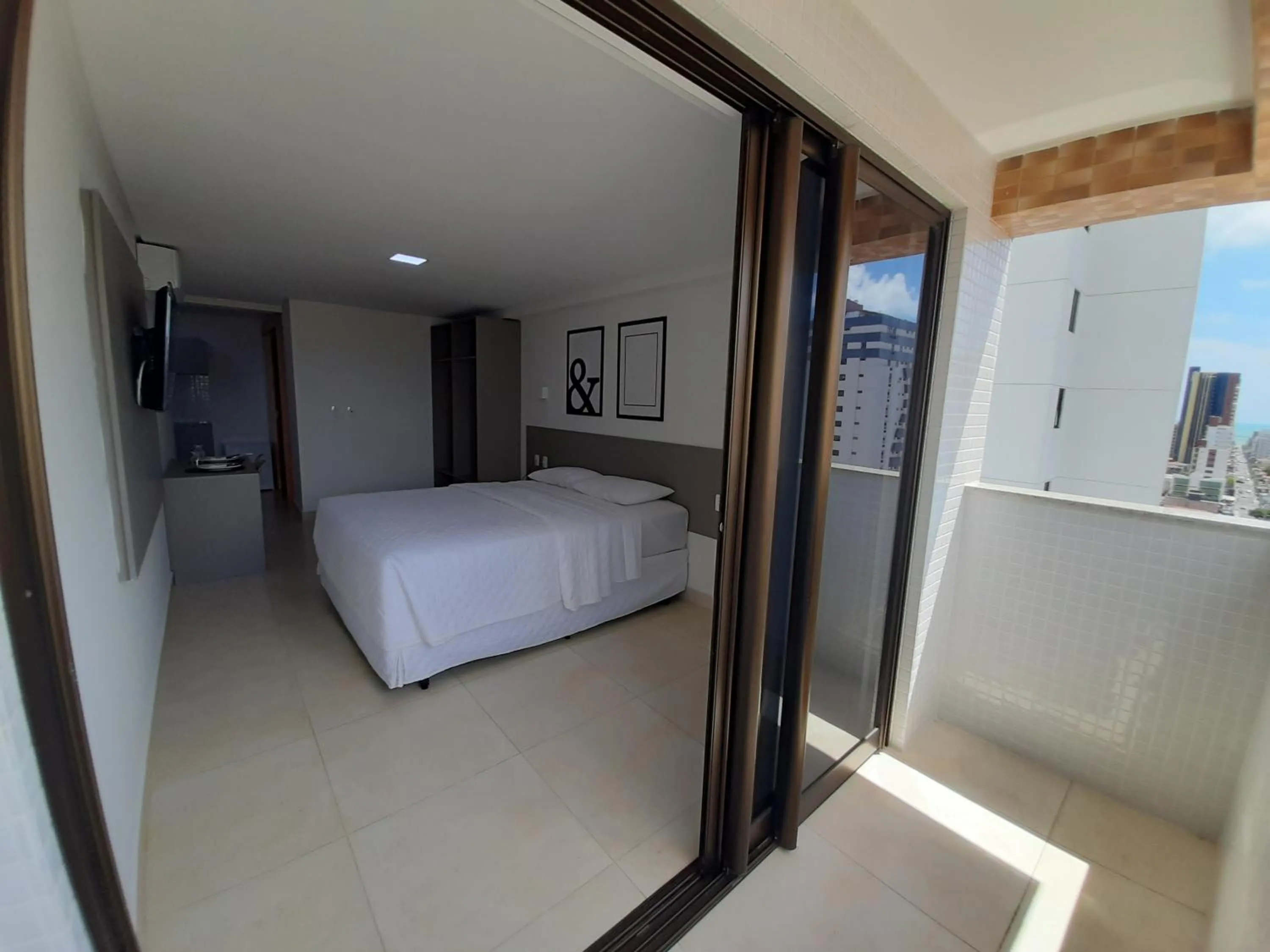 Bed in Guest Manaíra Apart Hotel