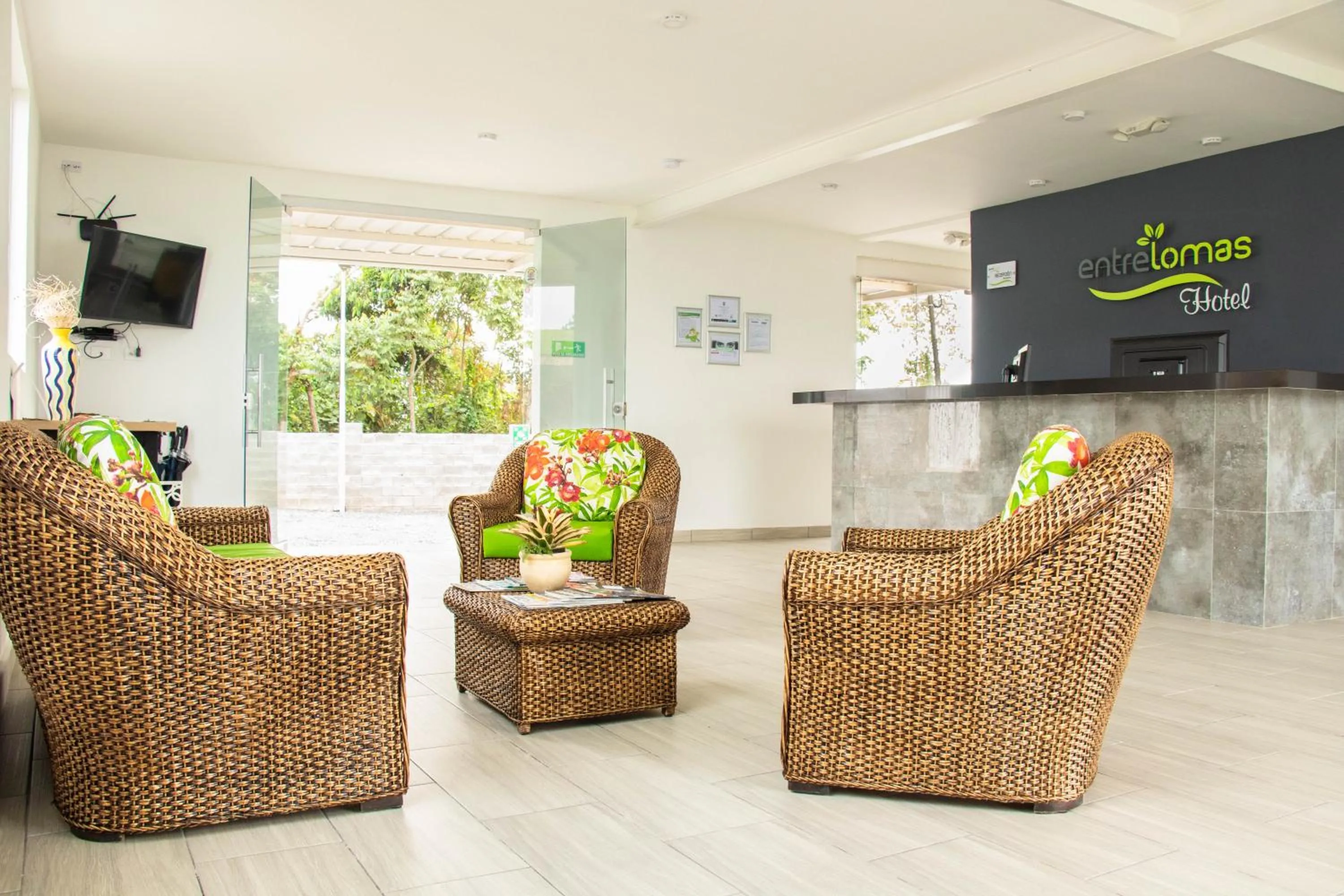 Lobby or reception in Hotel Entre Lomas