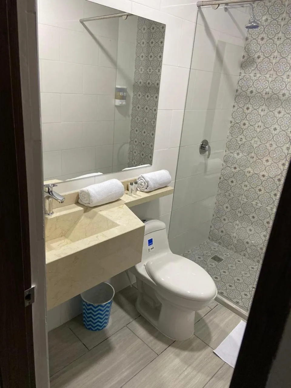 Shower in Hotel Entre Lomas