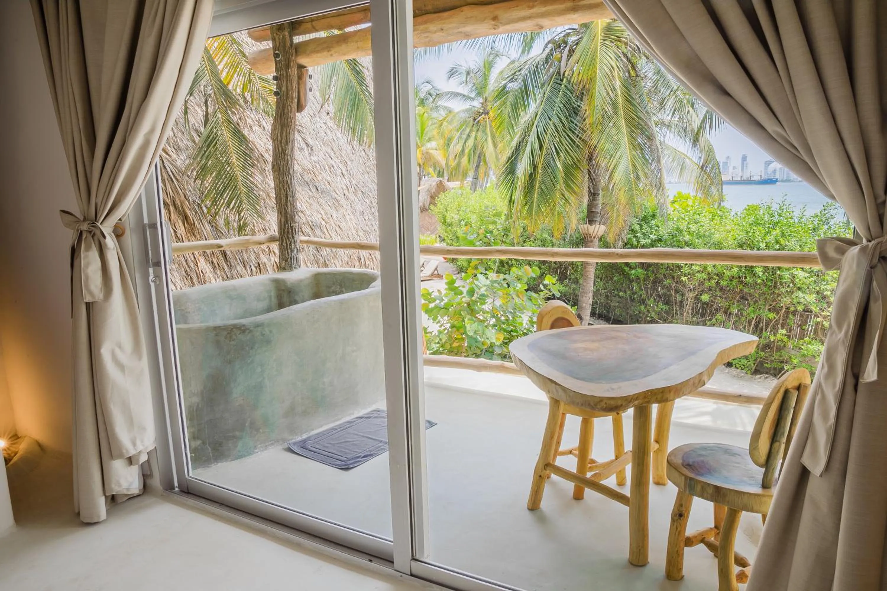 Balcony/Terrace in Éteka Slow Beach Hotel Adults Only