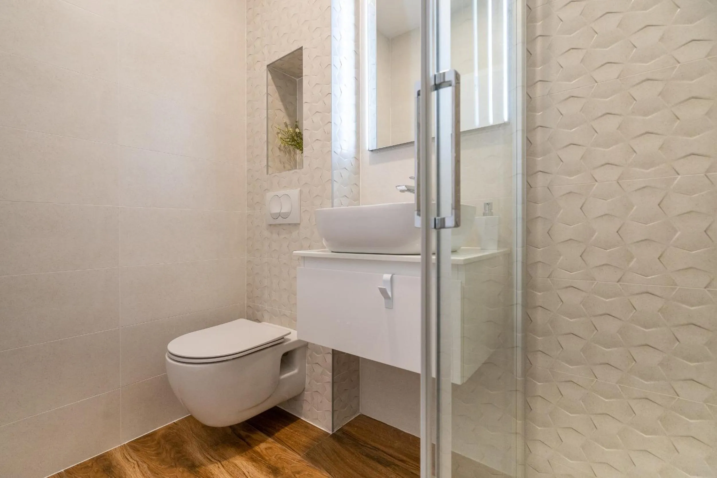 Bathroom in Bed & Breakfast Sky City Center