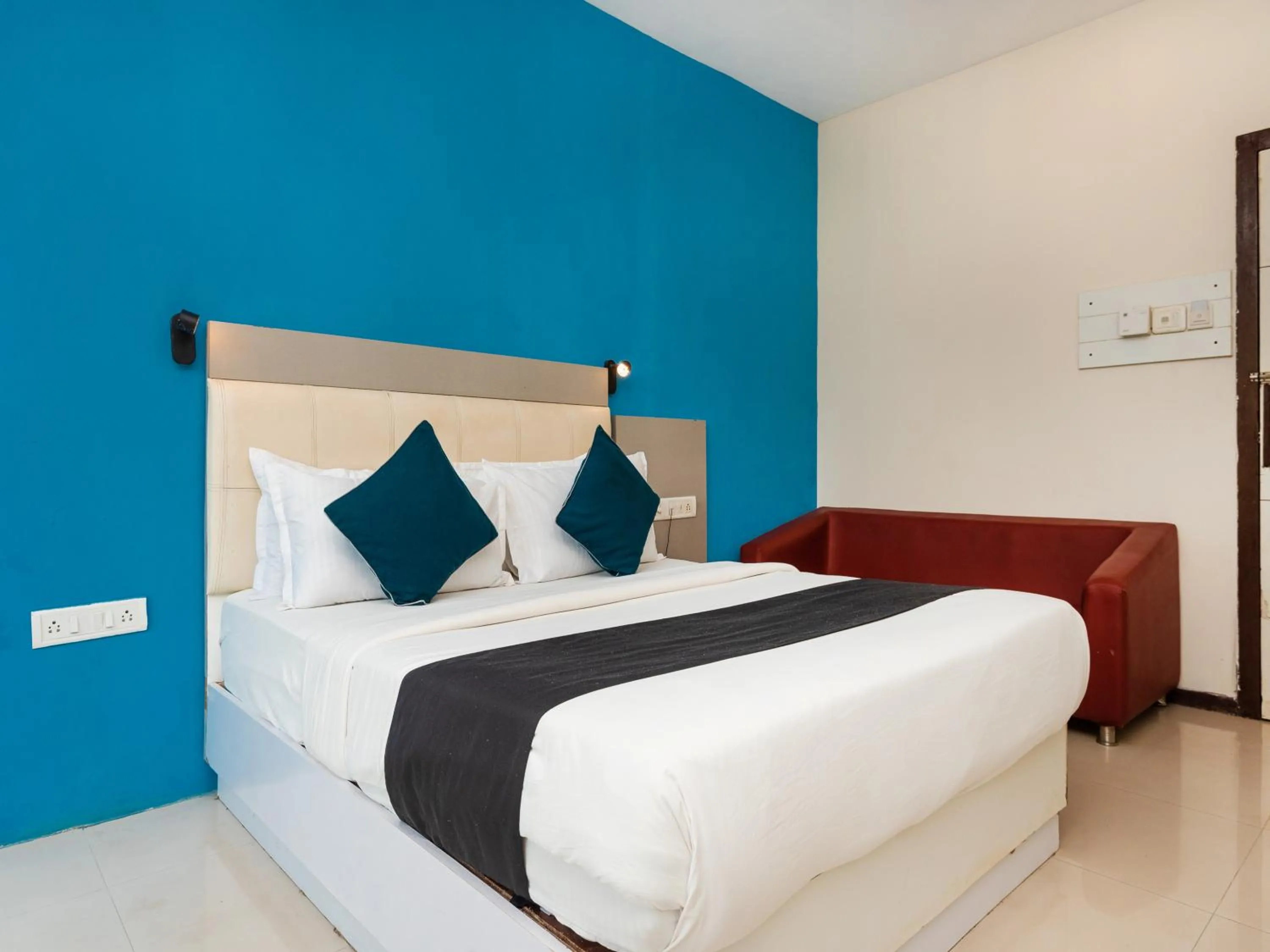 Bedroom, Bed in Hotel Aura - Near Malad Link Road