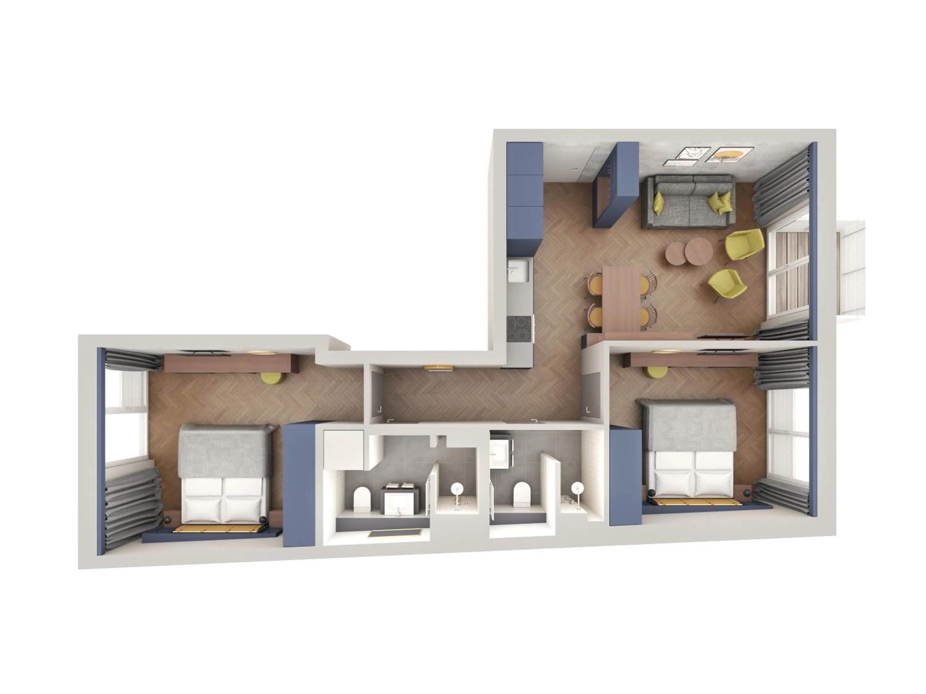 Floor plan in Downtown Apartments Mitte-Wedding