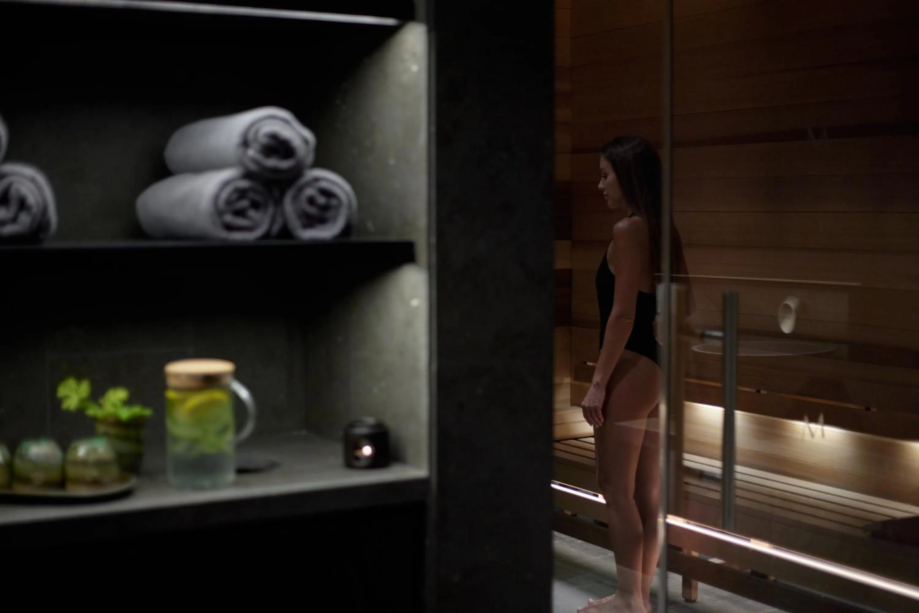 Sauna in Minthis Resort