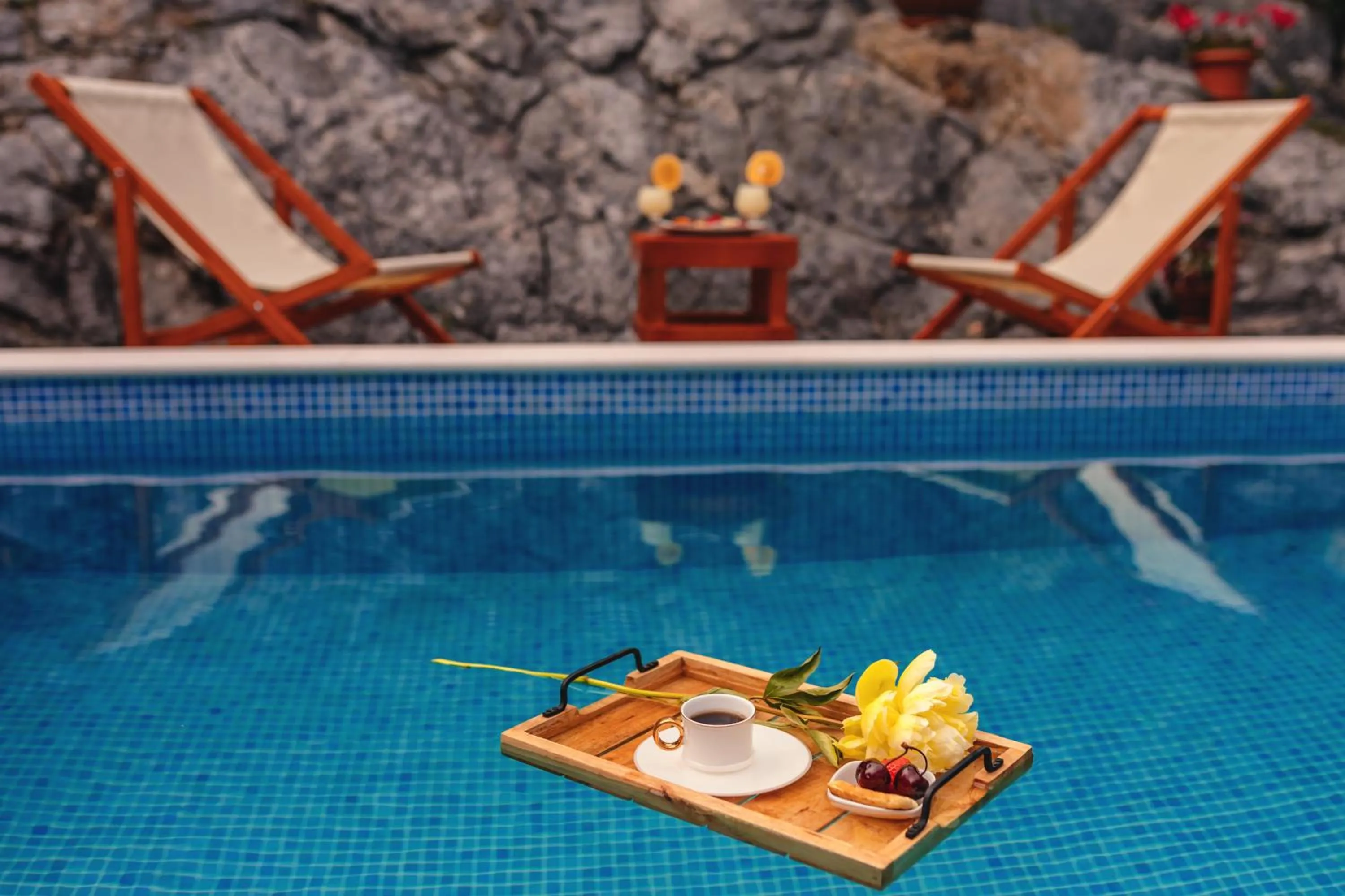 Swimming pool in Boutique Hotel Blanc & Bleu - Capitano