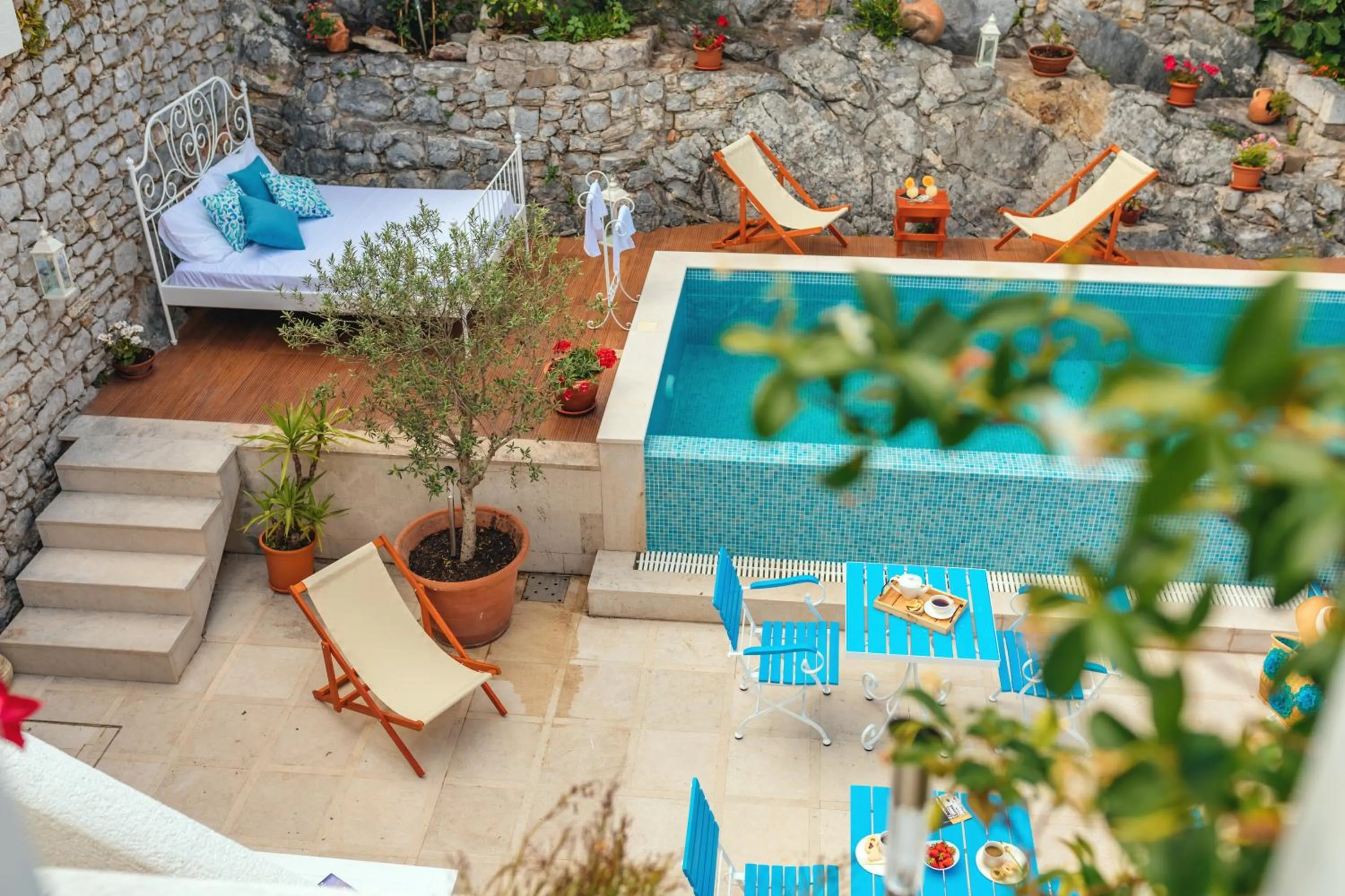 Patio in Boutique Hotel Blanc & Bleu - Capitano