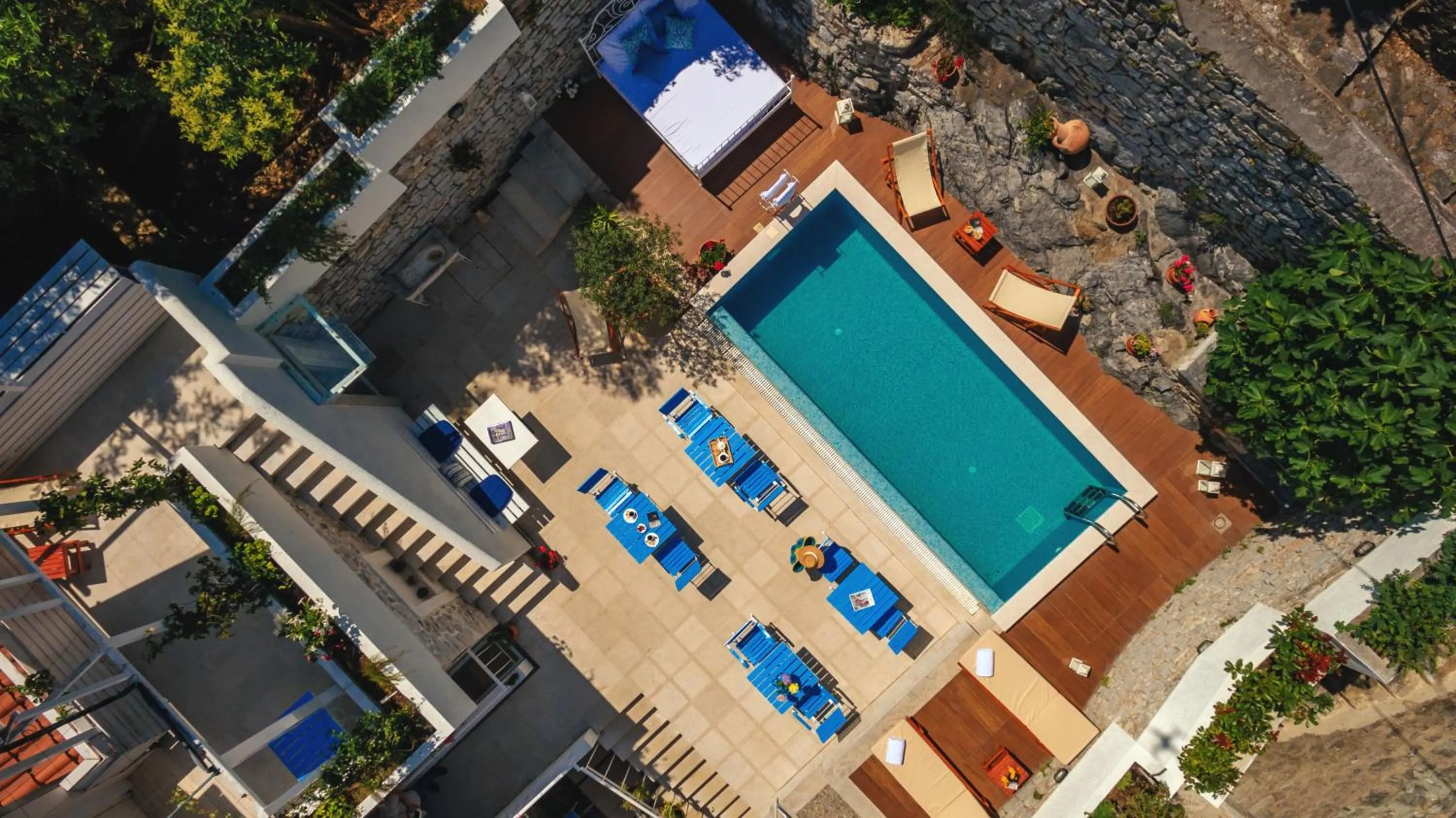 Patio in Boutique Hotel Blanc & Bleu - Capitano