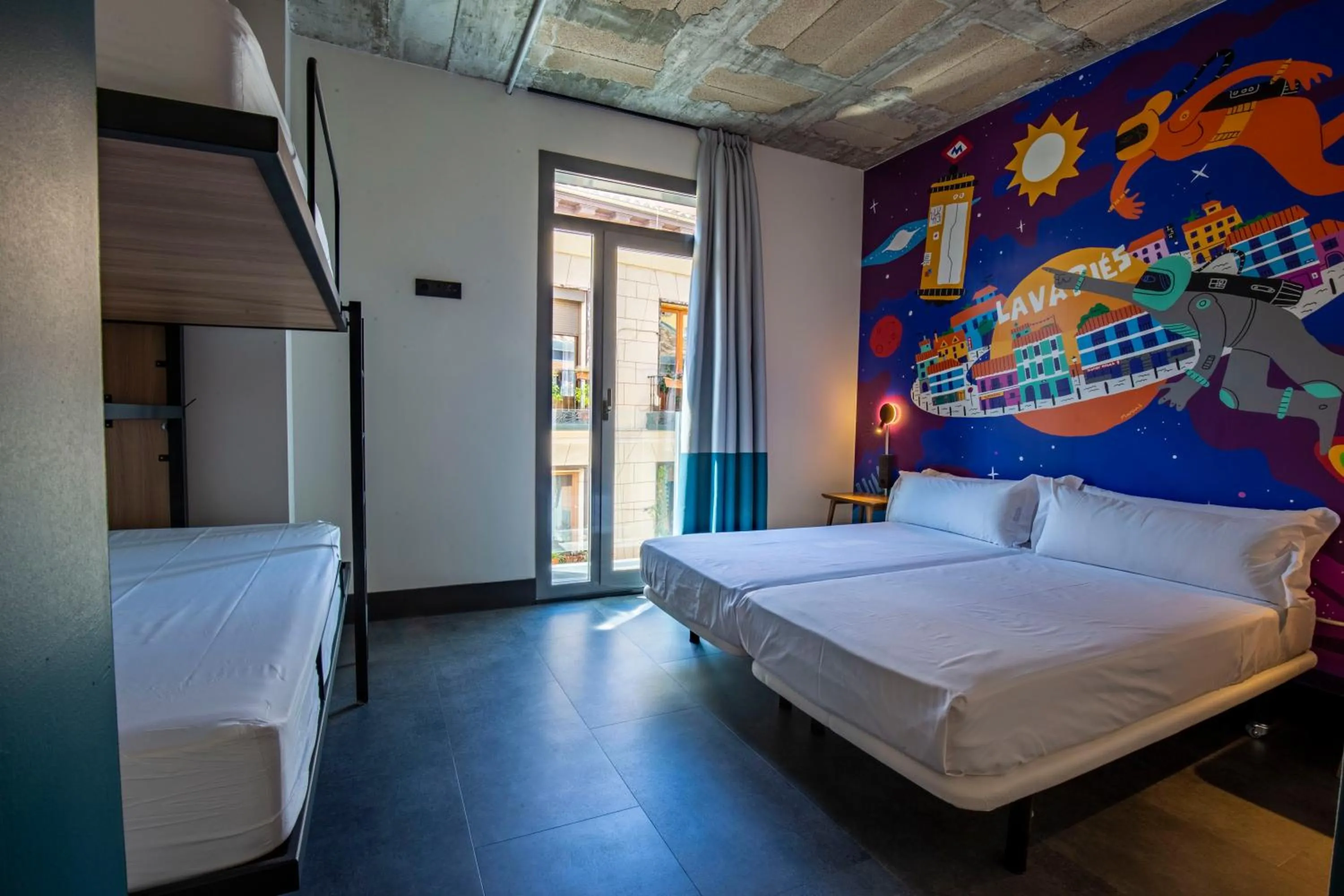 Bed in The Central House Madrid Lavapiés