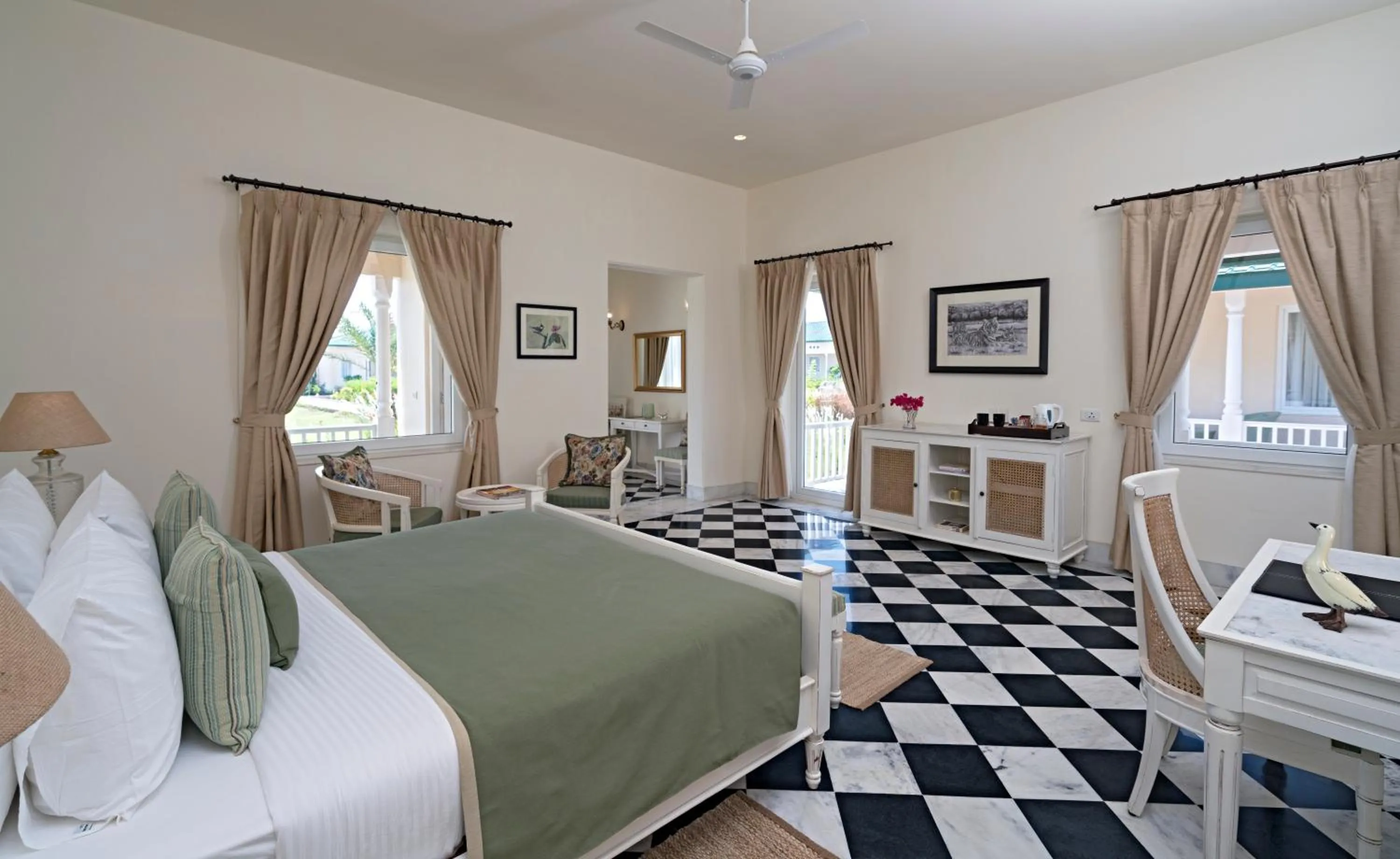 Bedroom, Bed in Sariska Manor Luxury Cottages Tehla