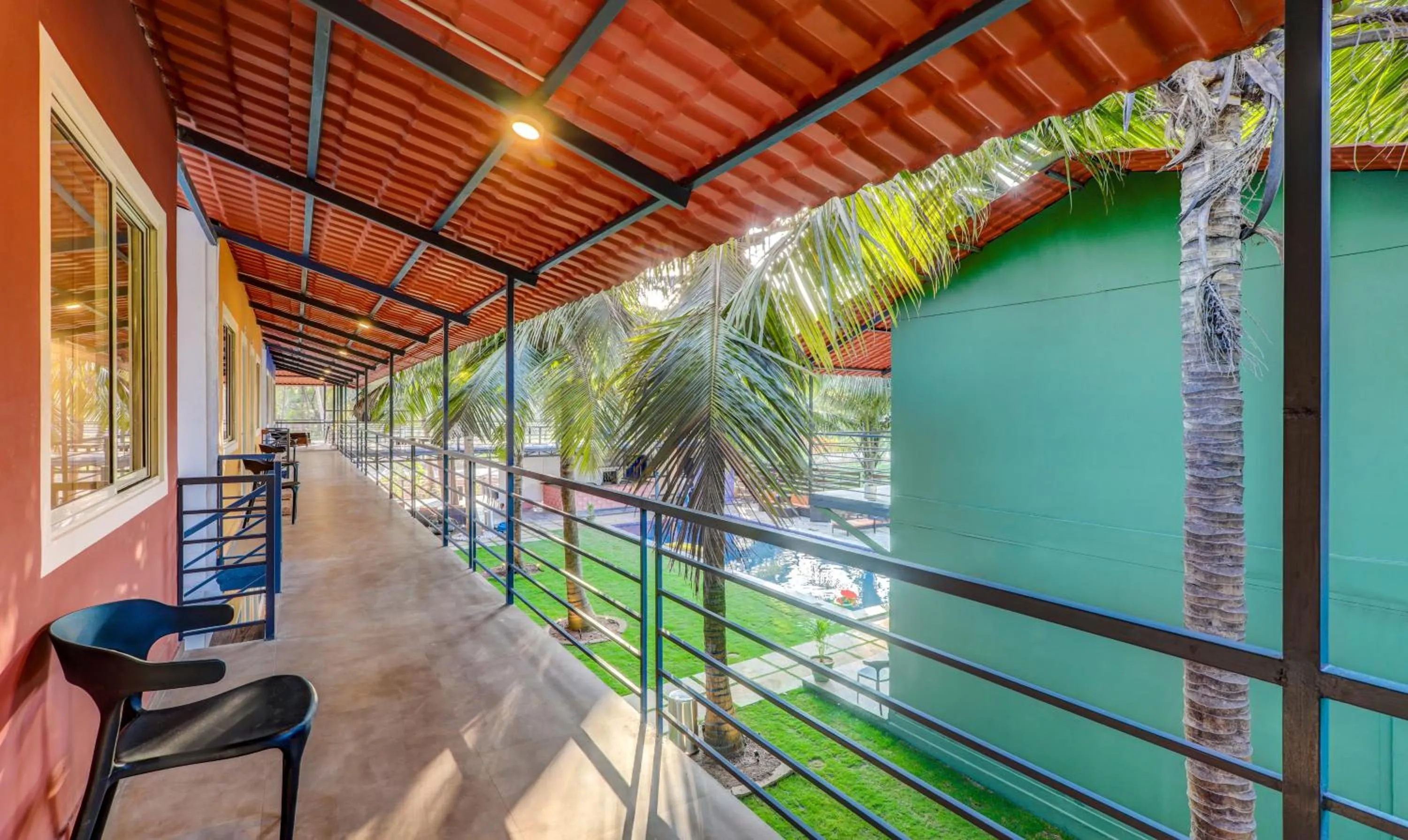 Balcony/Terrace in Treebo Morjim Banyan Resort