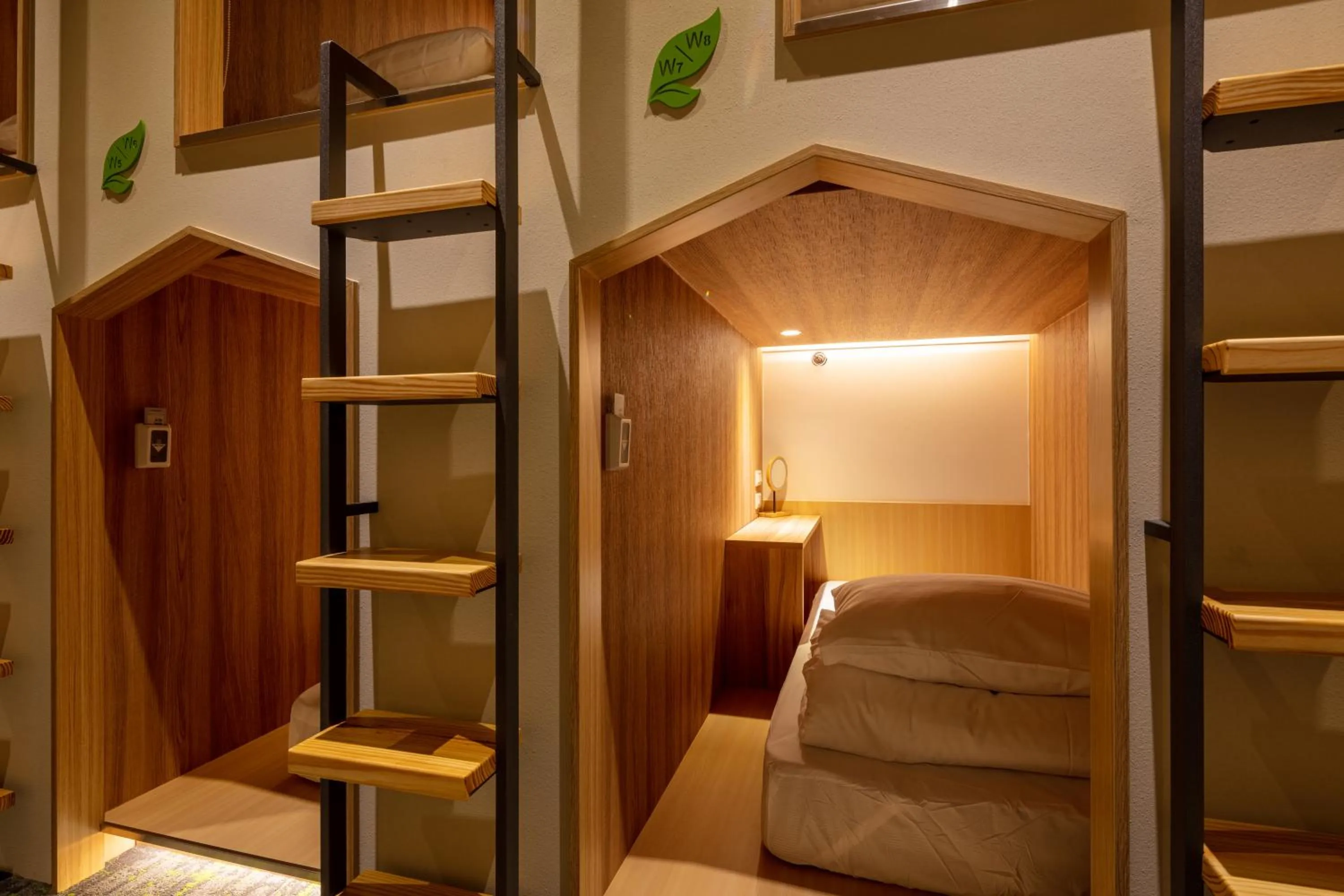 bunk bed in CHO Stay Capsule Hotel-Taoyuan Airport T2
