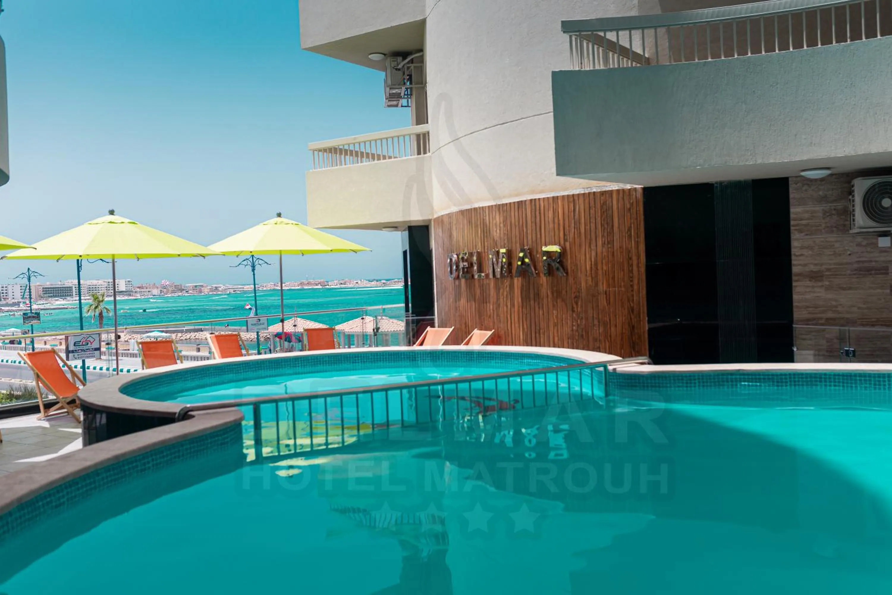 Swimming pool in Delmar Hotel Matrouh