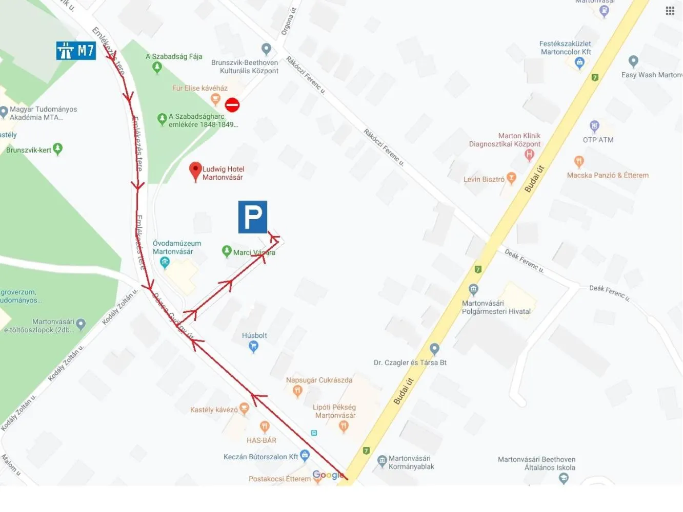 Location in Ludwig Hotel