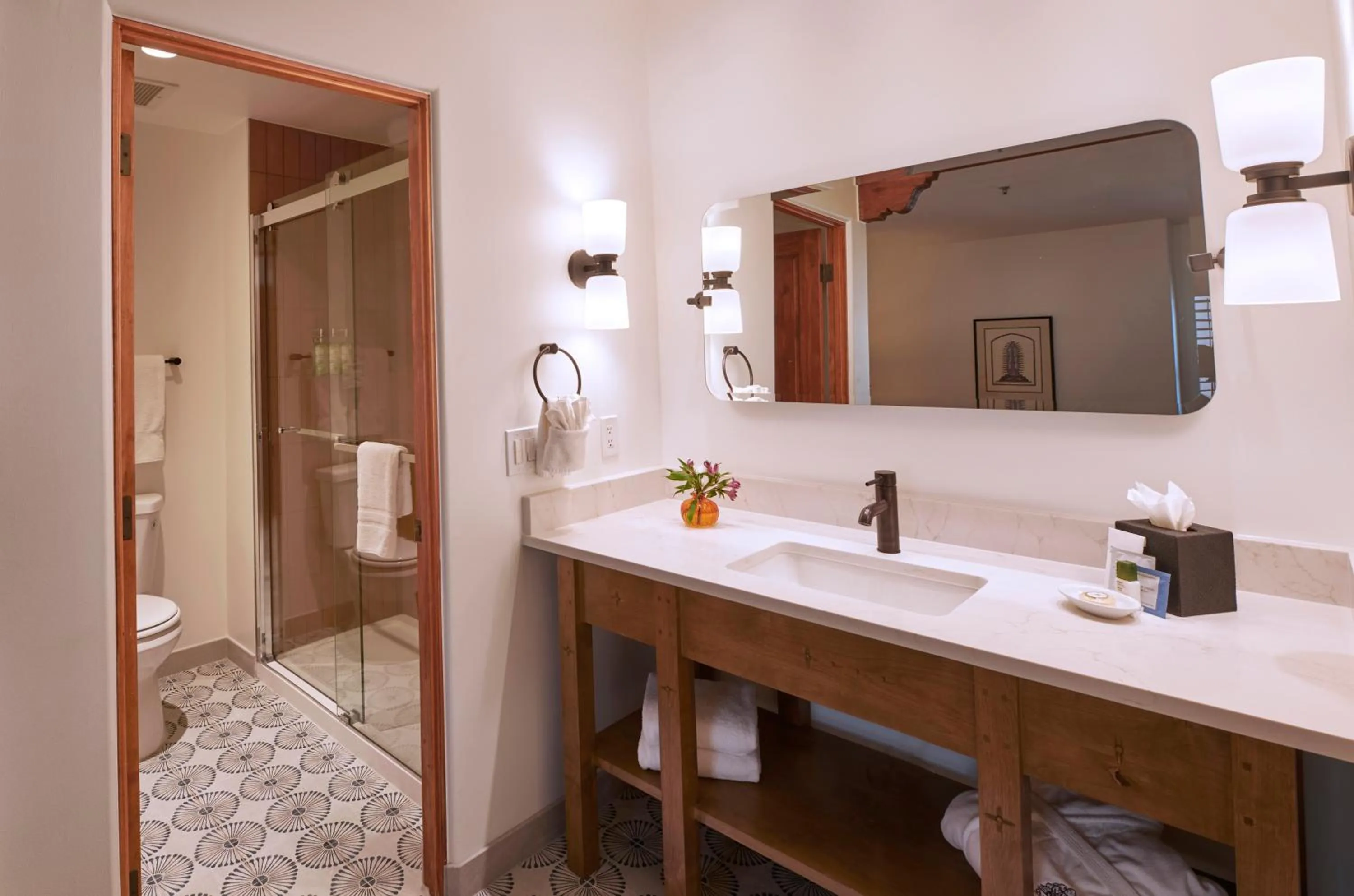 Bathroom in Piñon Court by La Fonda