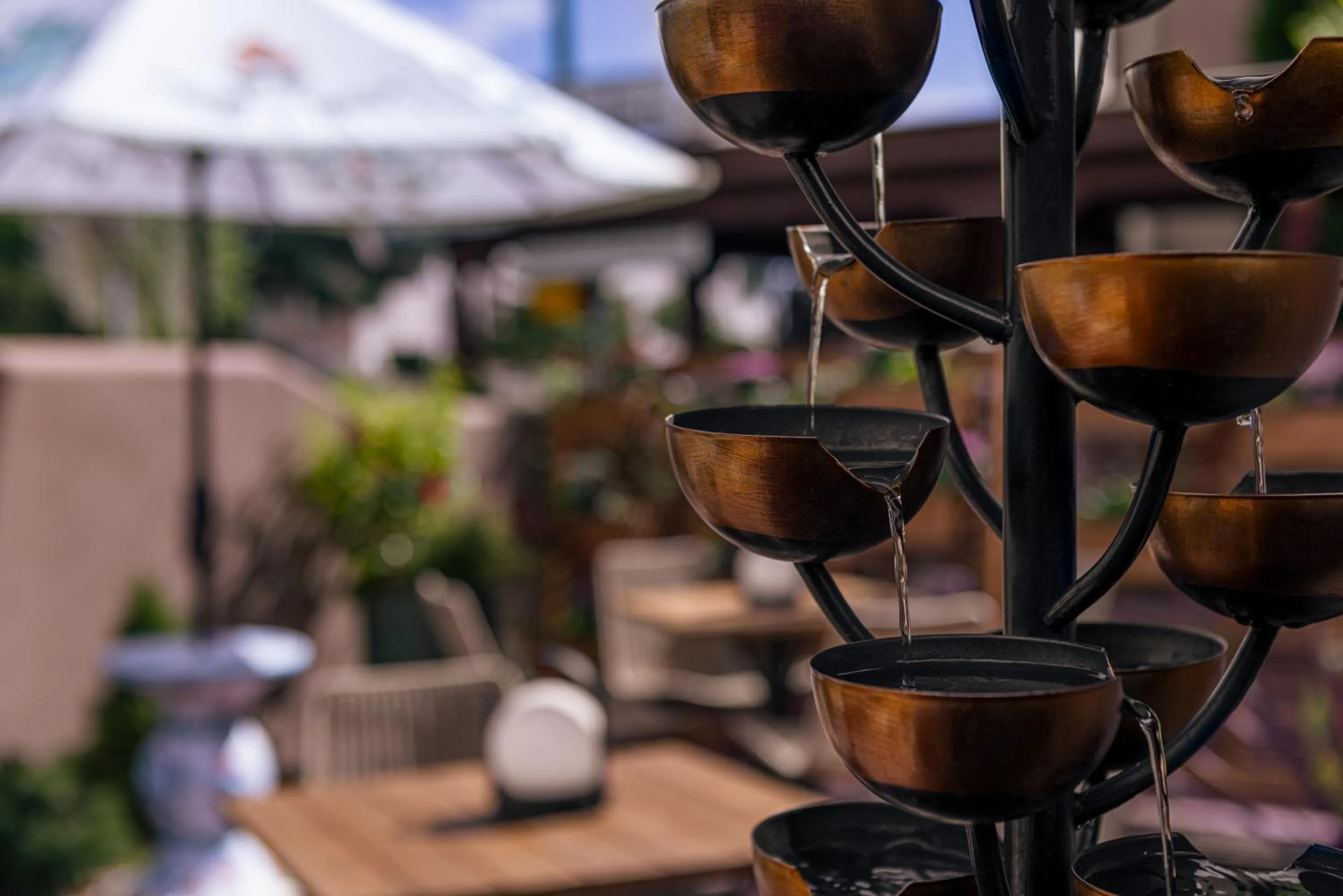 Patio in Piñon Court by La Fonda