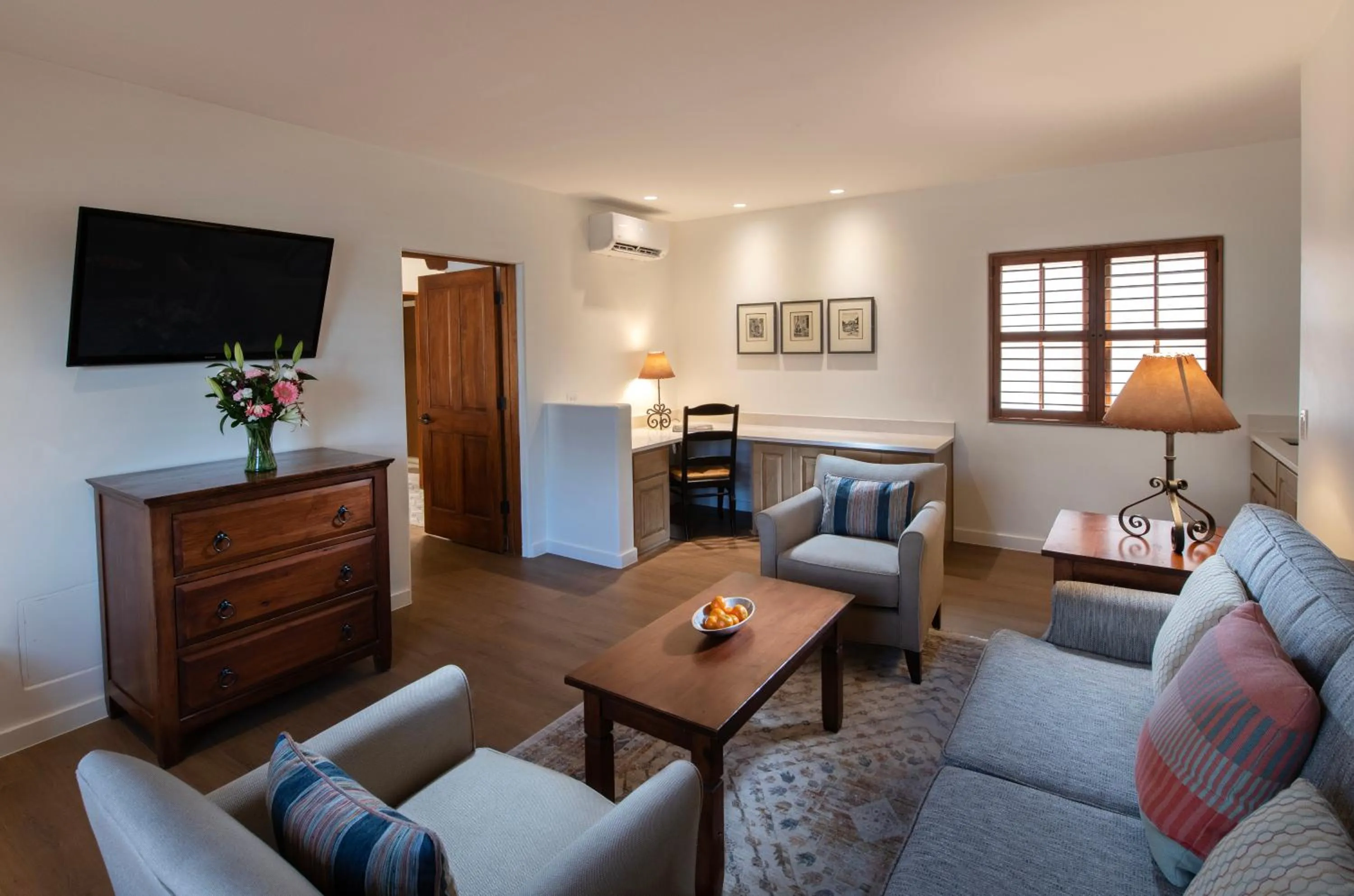 Living room in Piñon Court by La Fonda